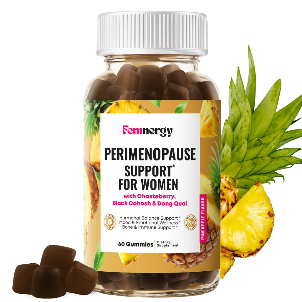 Femnergy Perimenopause Support Gummies for Women - Menopause Relief Estrogen & Hormone Balance Supplement with Black Cohosh Chasteberry Vitamins D3 B6 for Hot Flashes Night Sweats & Mood Swings Femnergy Au supplements