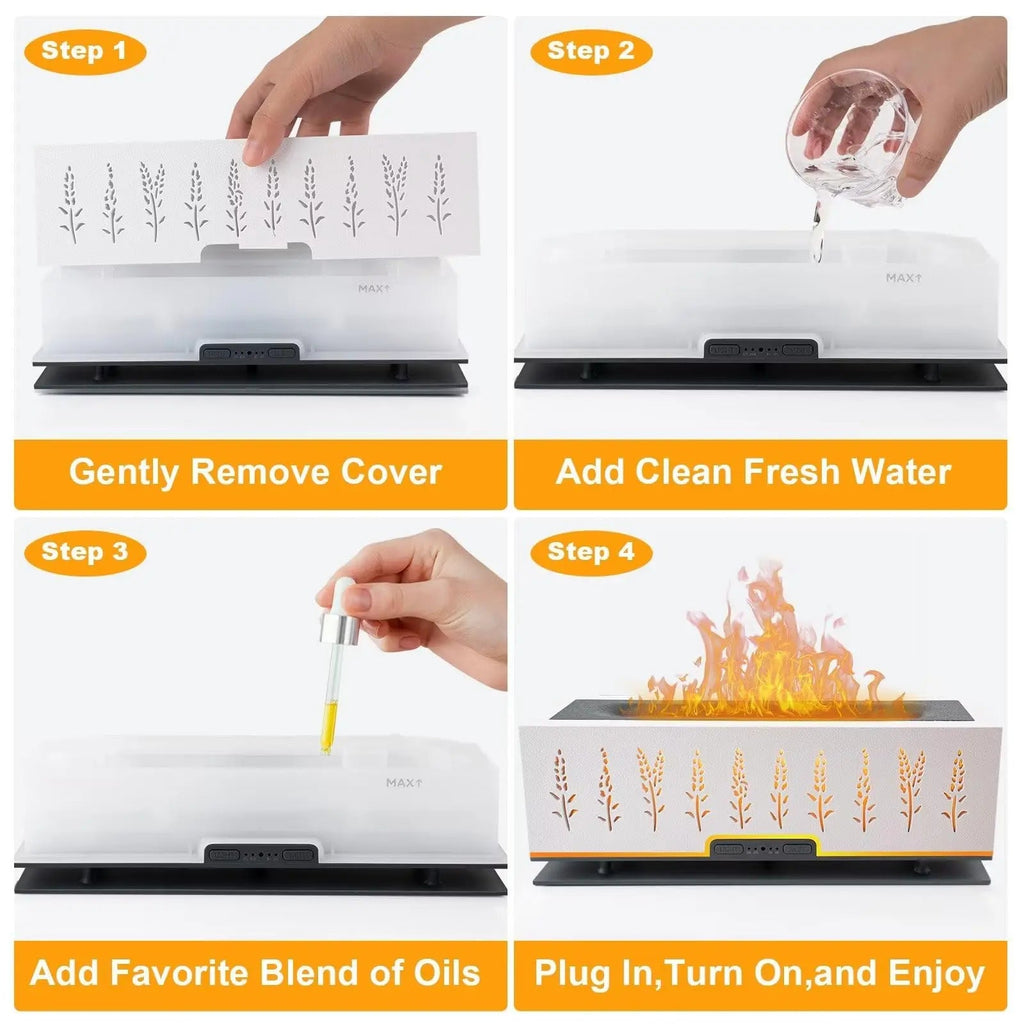 WENPHONE Flame Air Aroma Diffuser Humidifier, Essential Oil Diffuser, 200ml Aromatherapy Diffuser WENPHONE Au supplements