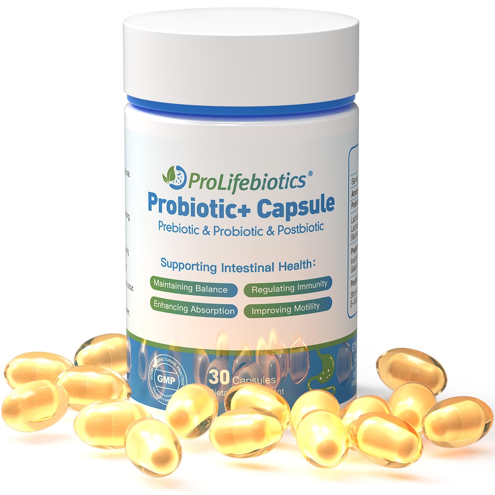 3-in-1 Probiotics for Gut and Digestive Health,Immune Support,Supplements Supporting Occasional Constipation,Diarrhea,Gas,Bloating,Delayed-Released Designed to Thrive, 30 Vegan Capsules PROLIFEBIOTICS Au supplements