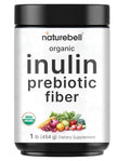 NatureBell Organic Inulin Prebiotic Fiber Powder, 1lb | Natural Chicory Root Source – Easily Mixes with Coffee or Smoothies – Fiber Supplement for Women & Men