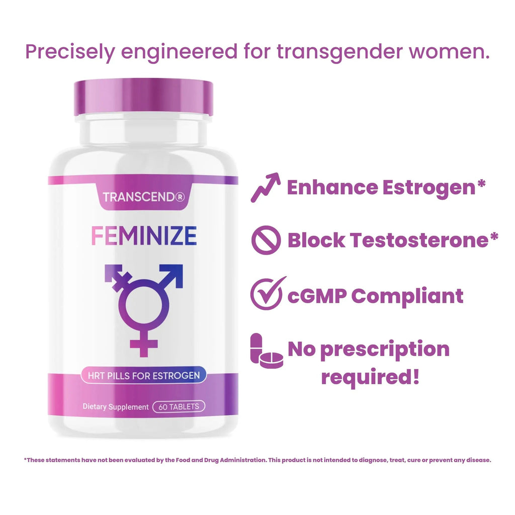 FEMINIZE Transcend HRT Pills for Estrogen - Potent HRT Estrogen Complex - Big Breats Soft Skin Feminizer FEMINIZE Au supplements