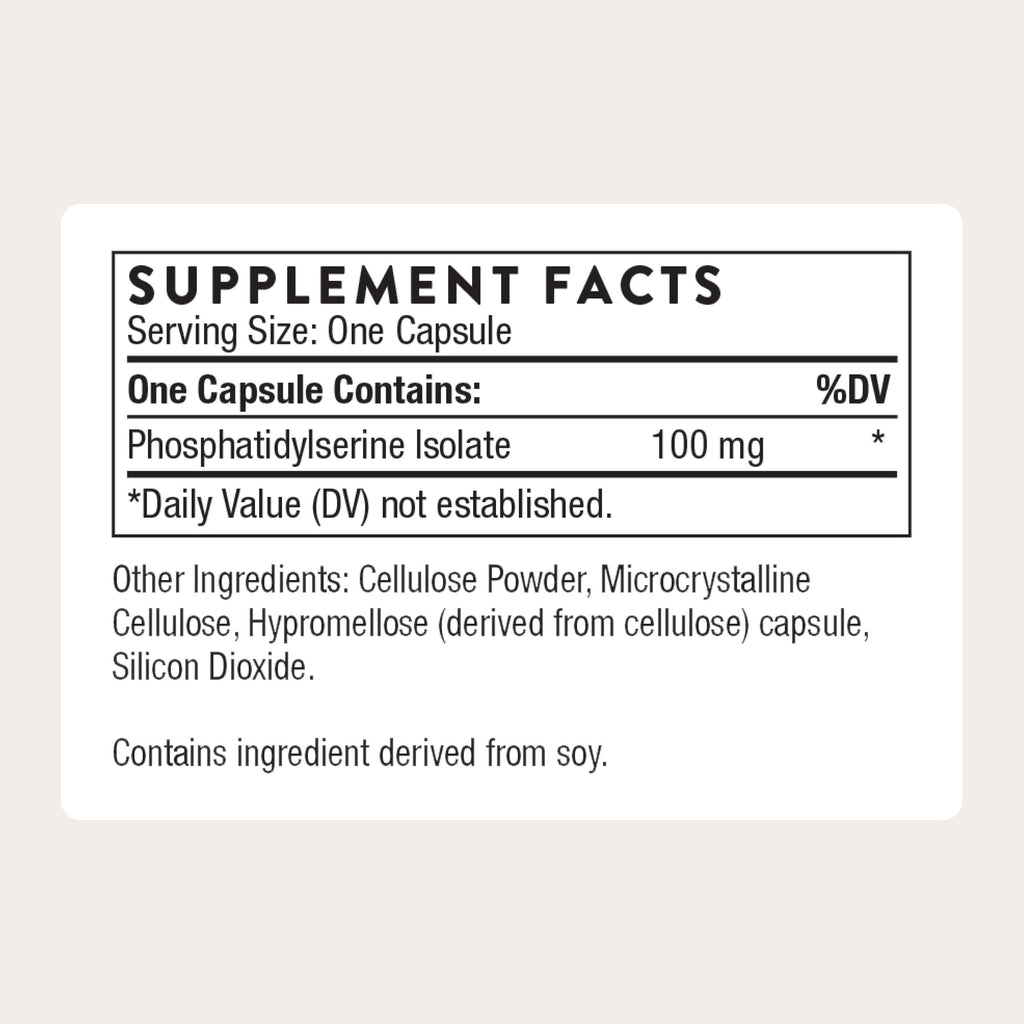 THORNE - Phosphatidylserine - Supports Healthy Brain Function, Memory & Focus - Helps Regulate Cortisol During Stress