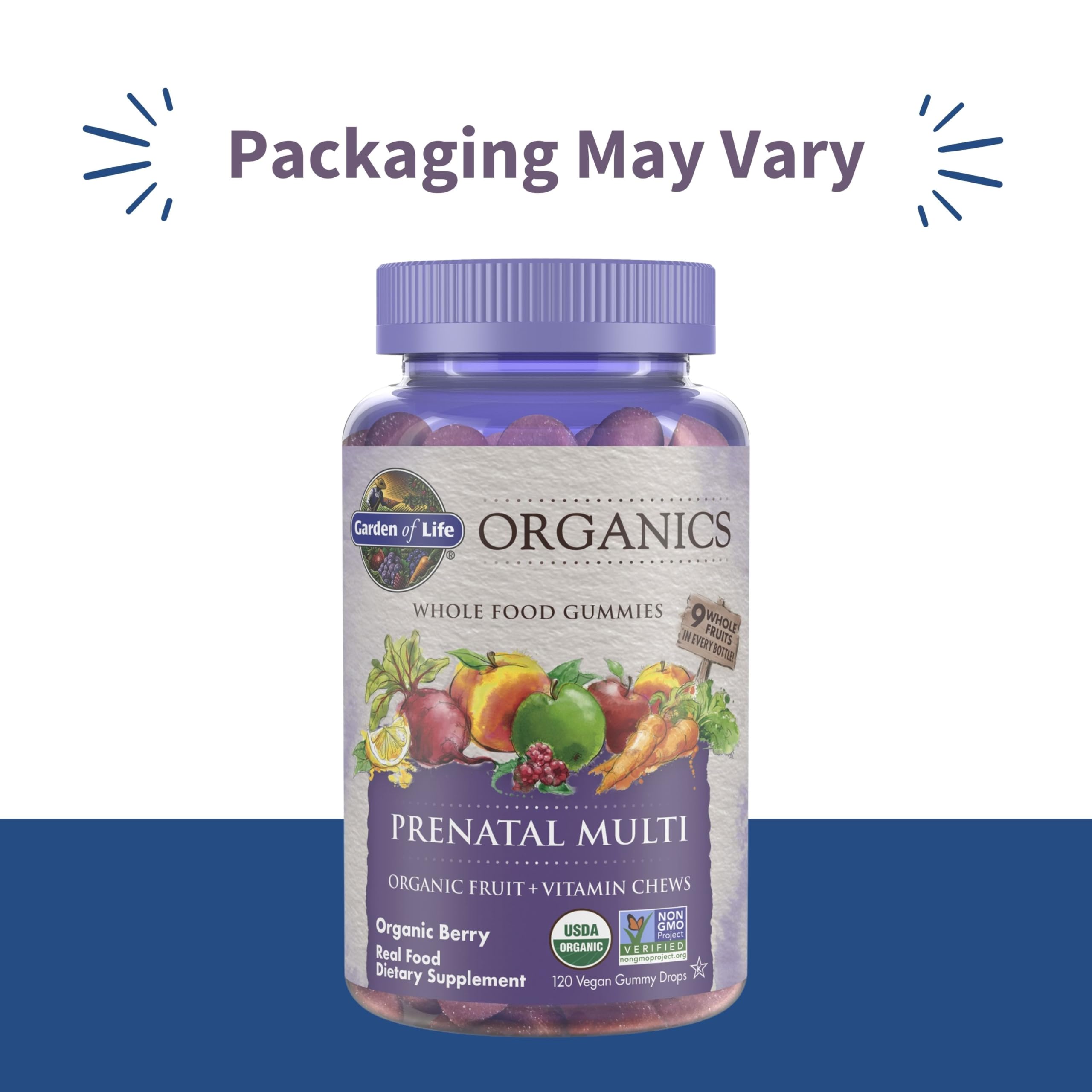 Garden of Life Organics Prenatal Gummies – Prenatal Vitamins for Women with Energy Metabolism Support & Healthy Fetal Development Support