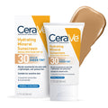 CeraVe Hydrating Mineral Sunscreen SPF 30 with Sheer Tint, Tinted Mineral Sunscreen with Zinc Oxide & Titanium Dioxide