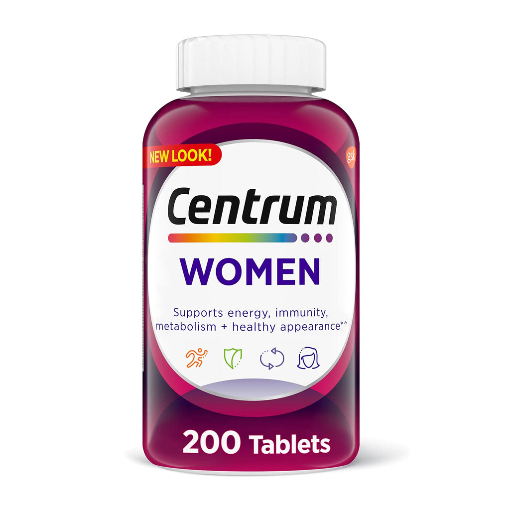 Centrum Multivitamin Tablet for Women, Multivitamin/Multimineral Supplement with Iron, Vitamin D3, B Vitamins and Antioxidant Vitamins C and E Centrum Au supplements