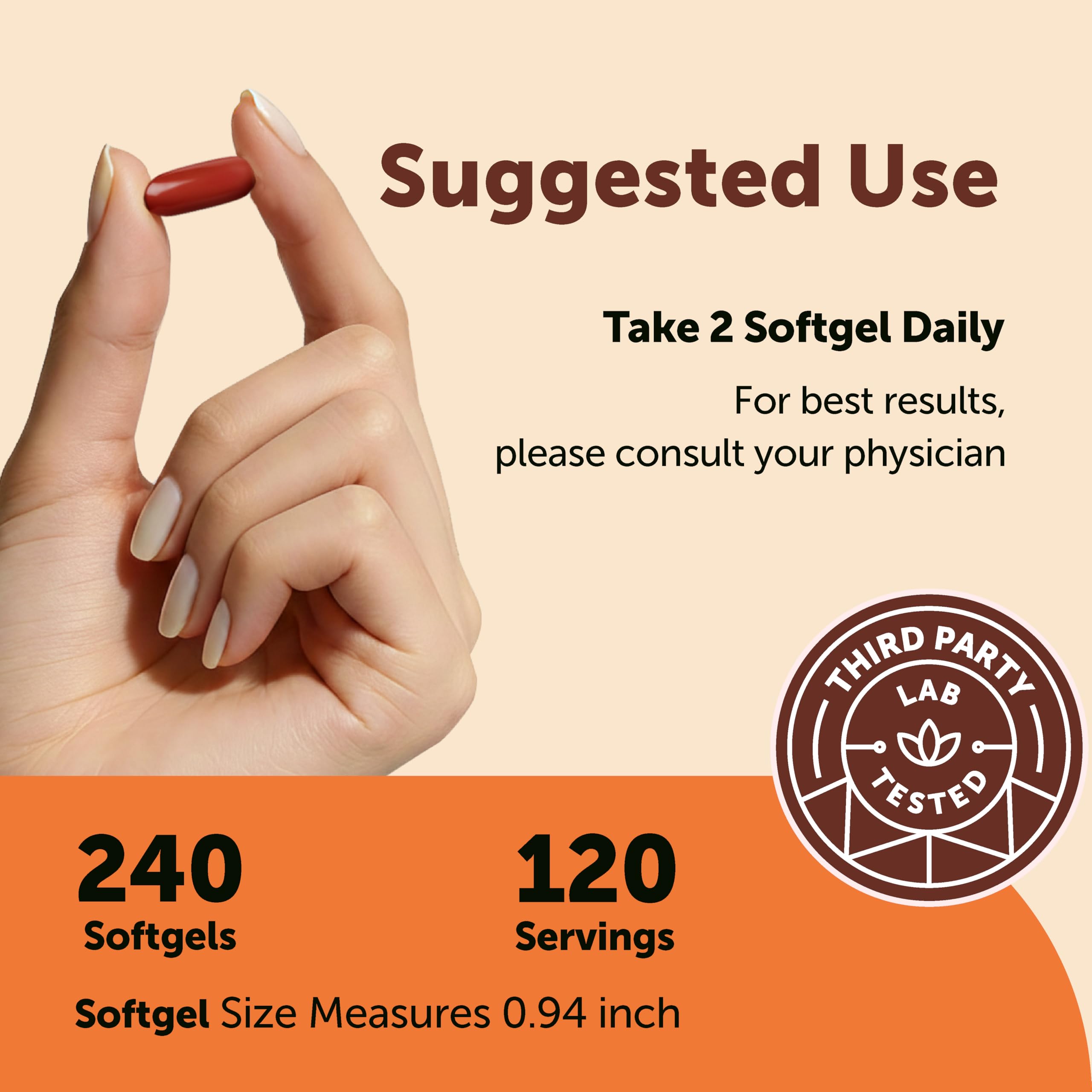 Micro Ingredients CoQ10 400 mg Per Serving, 240 Softgels | Made with Coconut MCT Oil | Coenzyme Q10 (Ubiquinone) | Non-GMO