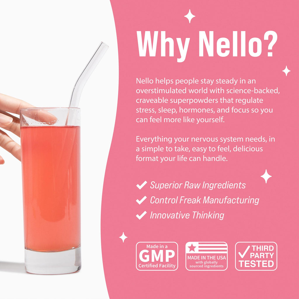 Nello Superbalance Hormonal Support Drink Mix, SRI-81 Shatavari, Myo-Inositol, Rhodiola Rosea, Vitamin C, Magnesium, Theobromine