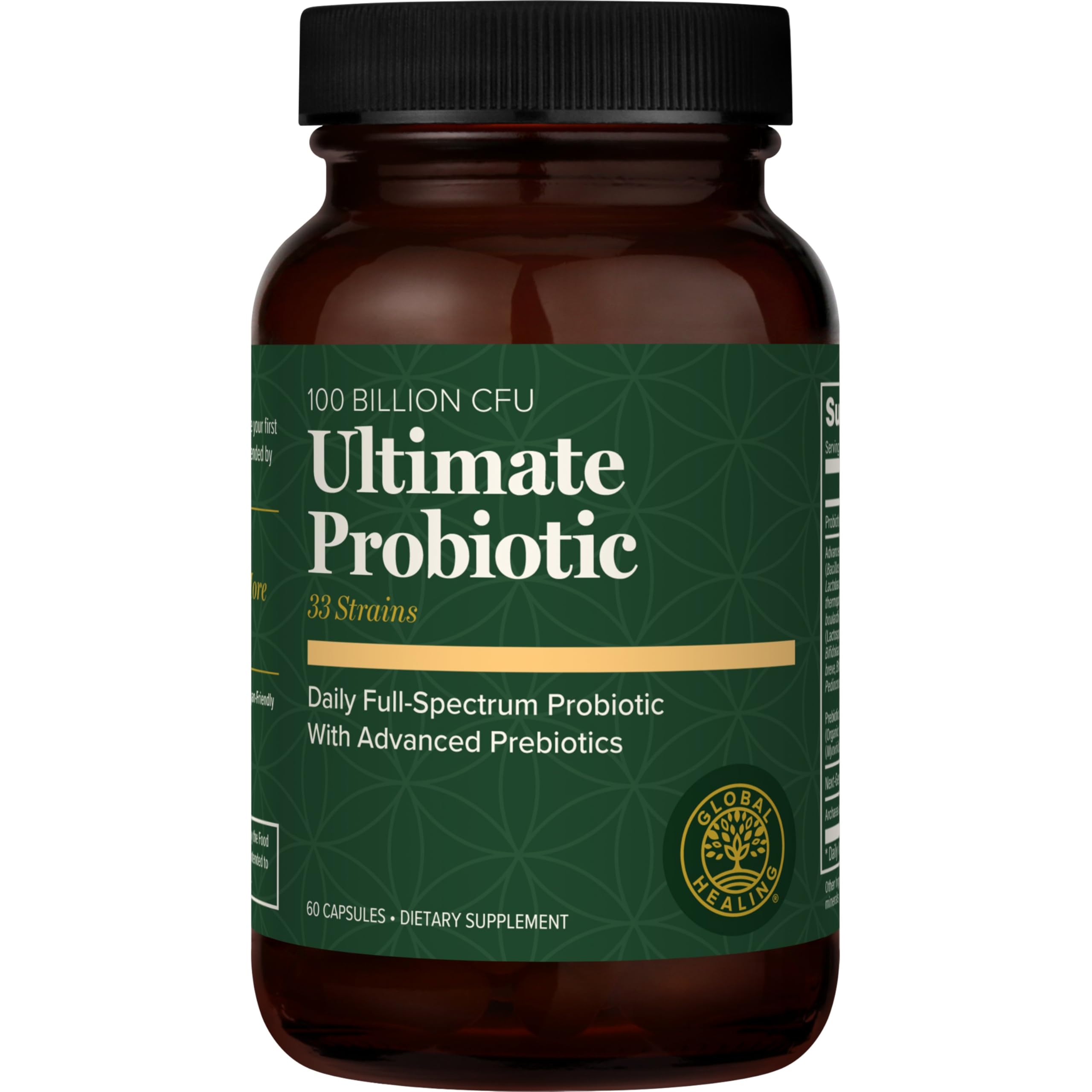 Global Healing Ultimate Probiotic Blend Supplement with Prebiotics and Probiotics for Digestive Health, Digestive Tract, & Immune System, Gut Health for Men & Women,