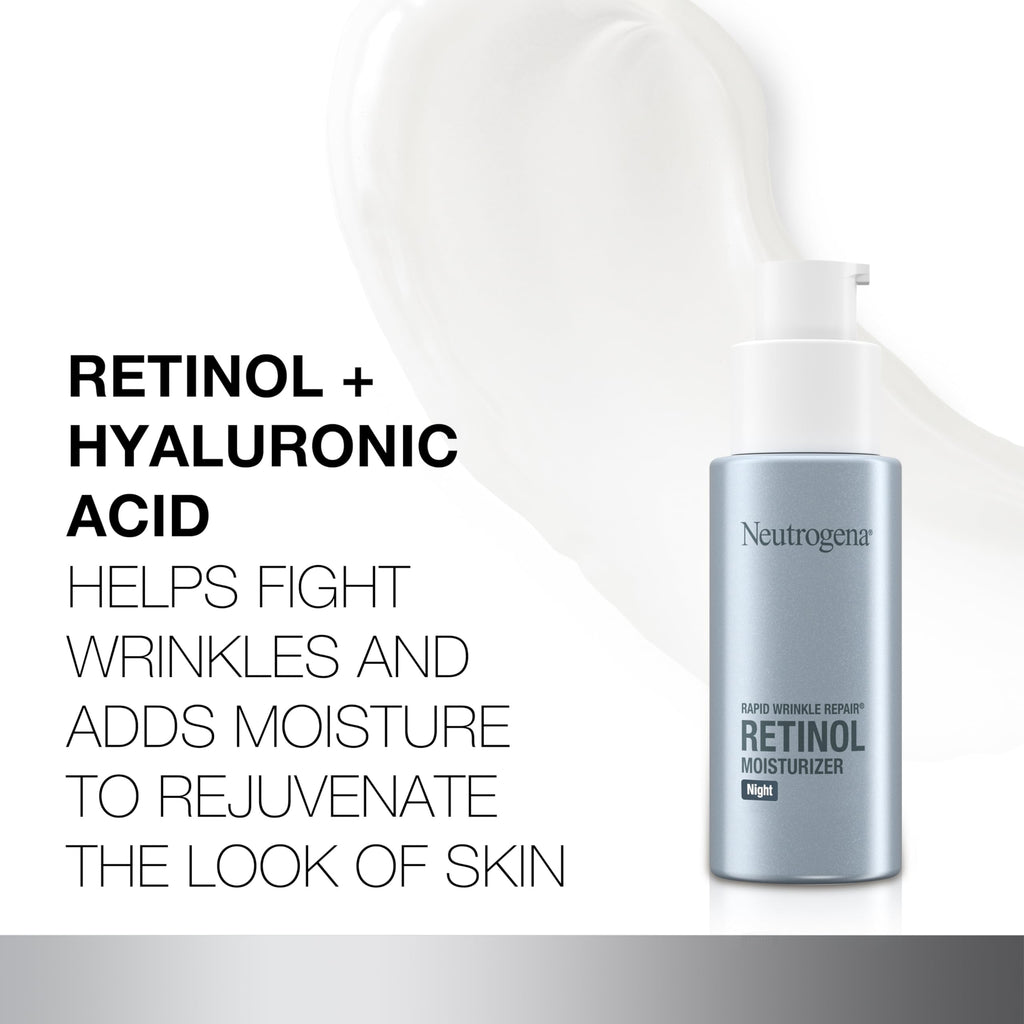 Neutrogena Retinol Face Moisturizer Cream, Rapid Wrinkle Repair, Anti-Wrinkle Night Moisturizer, Anti-Wrinkle Face & Neck Cream