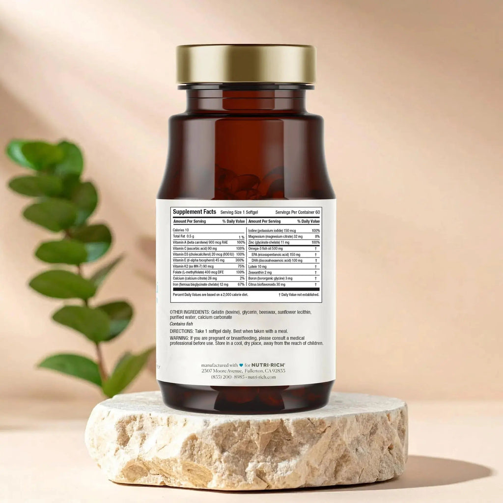 Nutri-Rich Essentials Multi | Multivitamin Supplement with Fish Oil Omega-3 for Men and Women, Supports Energy, Immune Health Nutri-Rich Au supplements
