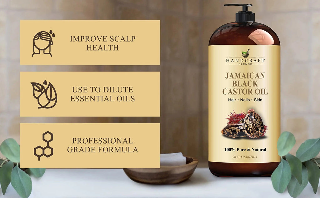 Handcraft Blends Jamaican Black Castor Oil for Hair Growth, Eyelashes and Eyebrows Handcraft Blends Au supplements