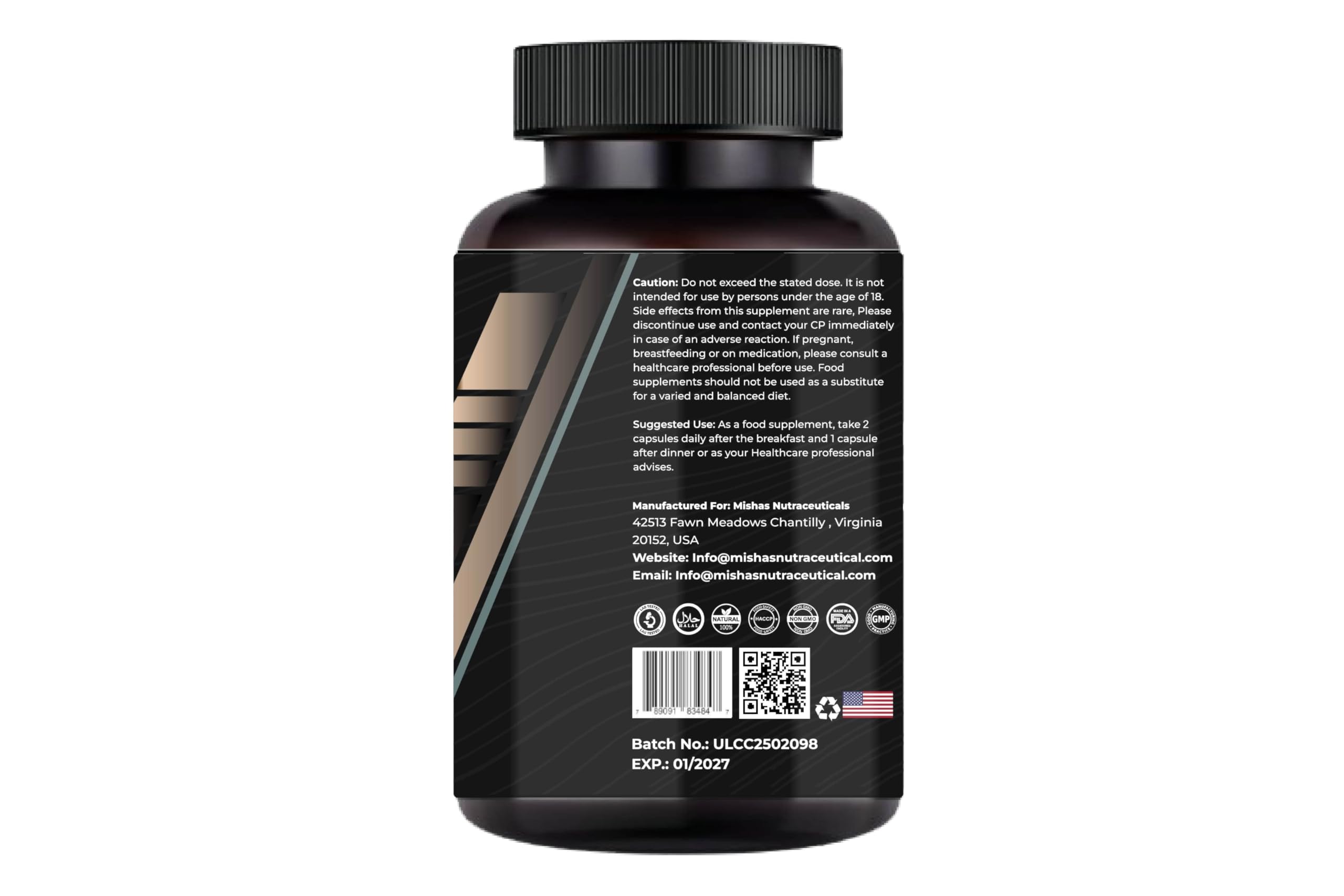 Mishas Nutraceutical Colon Cleanse - Relief from Gas and Bloating, Supports Gut Health with Magnesium, Berberine, Vitamin D, Quercetin & More