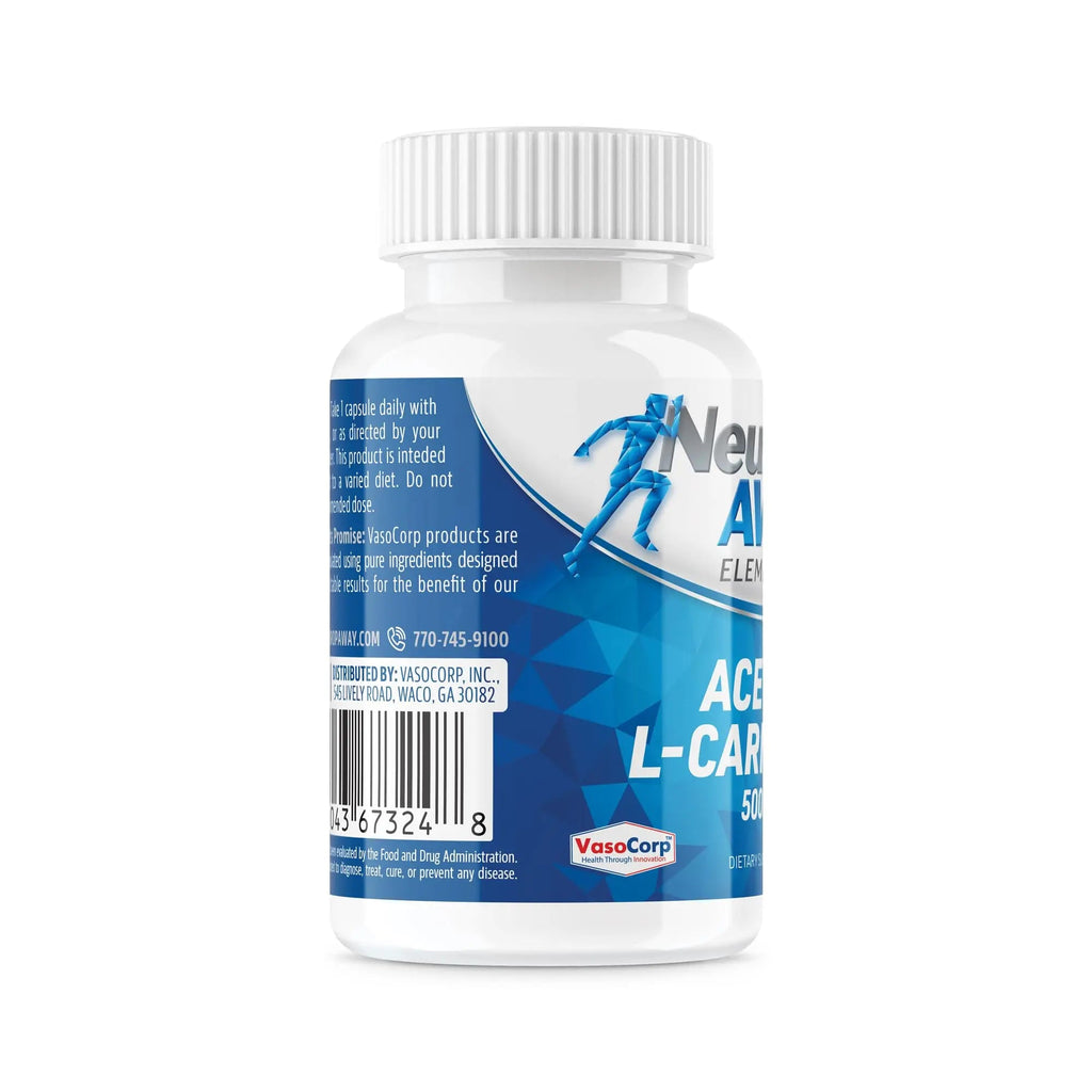 NeuropAWAY Elements Acetyl L-Carnitine 500mg 60ct Acid Resistant Capsules (60 500mg NeuropAWAY Au supplements
