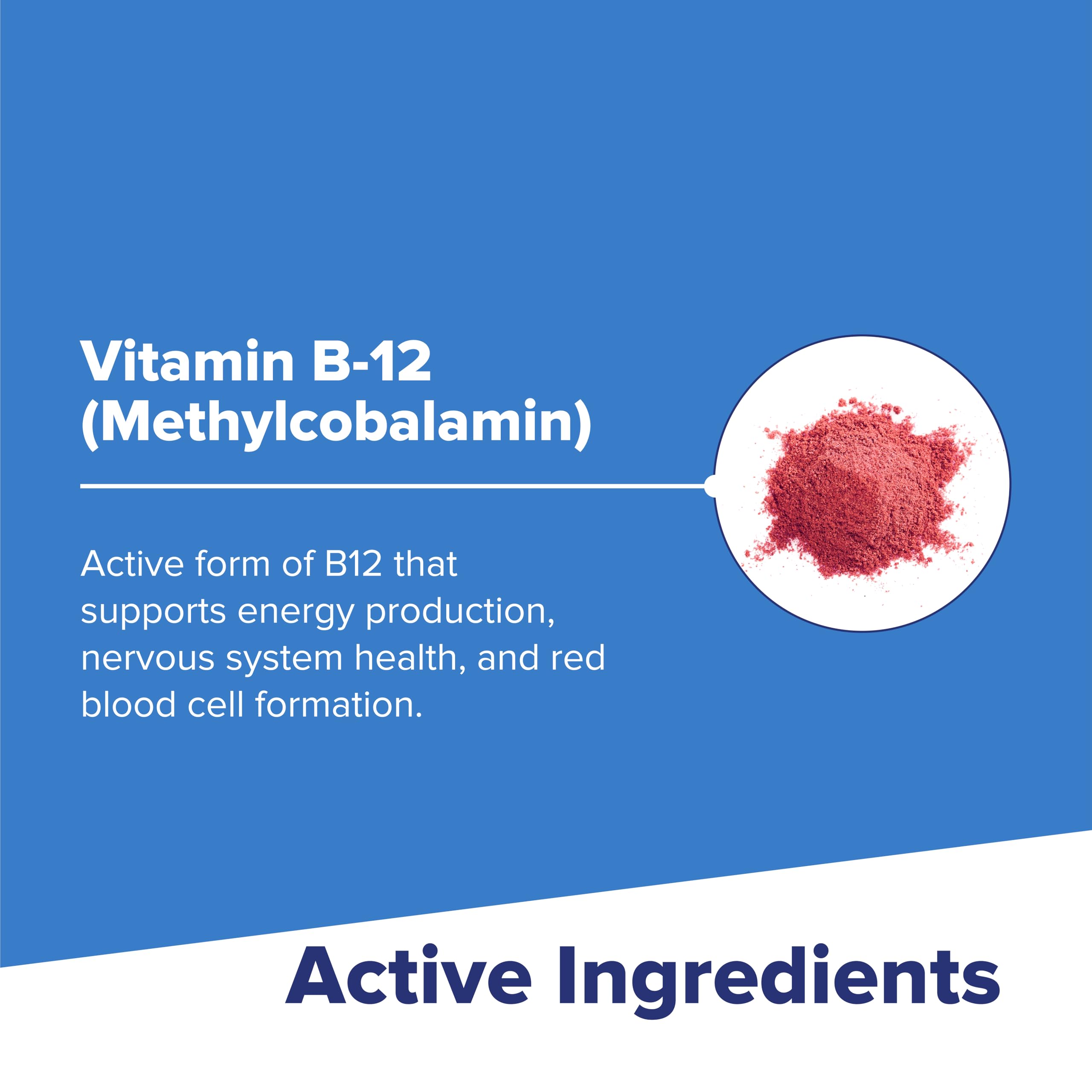 Superior Source No Shot Methylcobalamin B-12 1,000 mcg - Vitamin B-12 to Support Energy Production, Brain Health & Overall Wellness - Sublingual Tablets