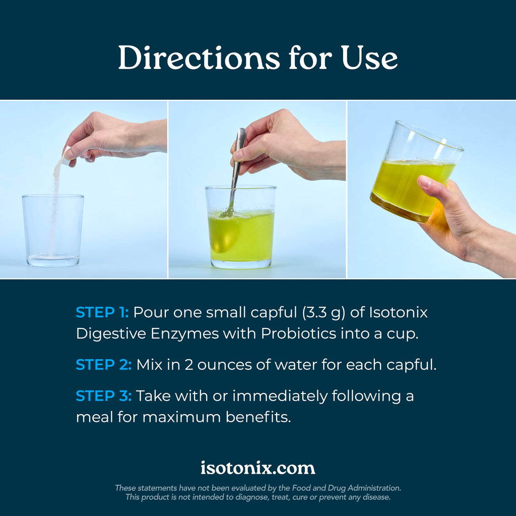 Isotonix® Digestive Enzymes with Probiotics | DigeZyme® Multi-Enzyme Complex & Lactospore® Bacillus Coagulans | Nutrient Absorption, Gut Balance & Digestive Health