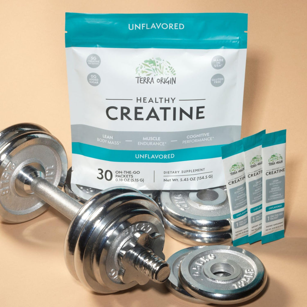 TERRA ORIGIN Healthy Creatine Micronized Monohydrate Powder | 30 Stick Packs | Support for Muscle and Cognitive Performance* | Supplement for Women and Men