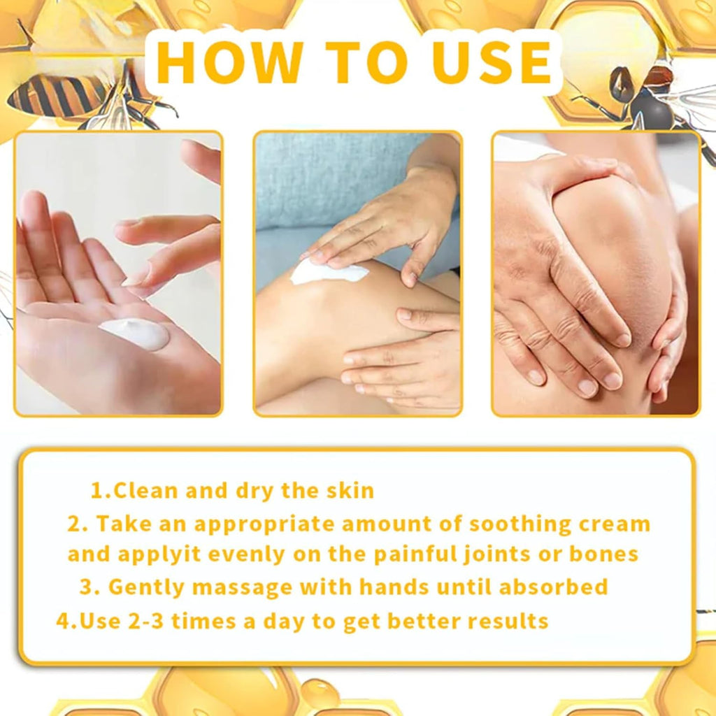 ArthroEase Bee Venom Arthritis Cream, Joint & Muscle Soothing Bee Venom Cream, Professional Bee Venom Joint Cream, Bee Venom Joint Gel - Specially for for Back, Neck, Hands, Knee (2 Bottle) Lmoy Au supplements