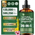 Migcopat 26-in-1 Liposomal Lymphatic Drainage Drops, Echinacea, Turmeric, Elderberry, Dandelion, Vitamins and Mullein Drops for Lungs, Lymphatic