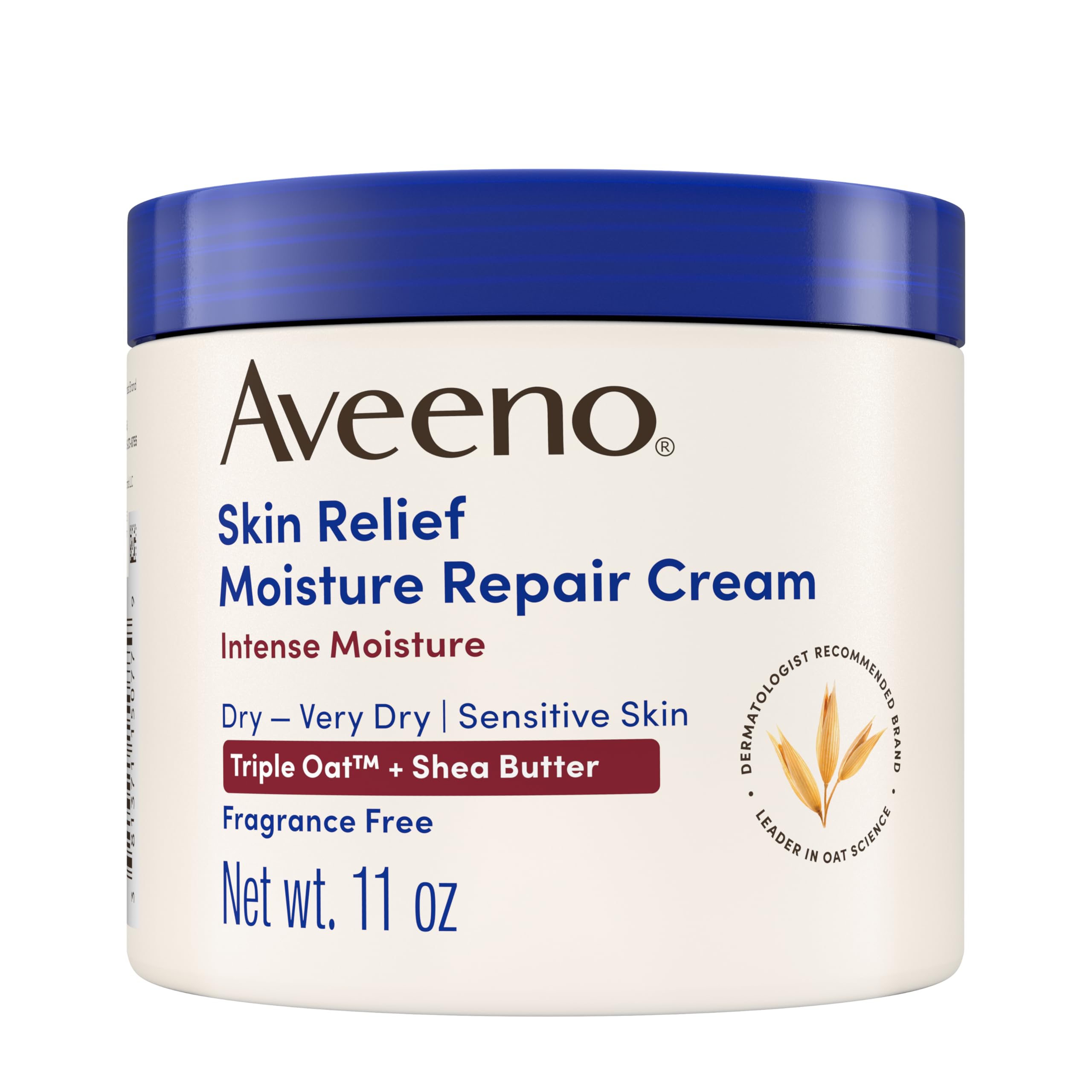 Aveeno Skin Relief Intense Moisture Repair Body Cream with Triple Oat & Shea Butter Formula, Helps Heal, Repair & Restore Very Dry Skin
