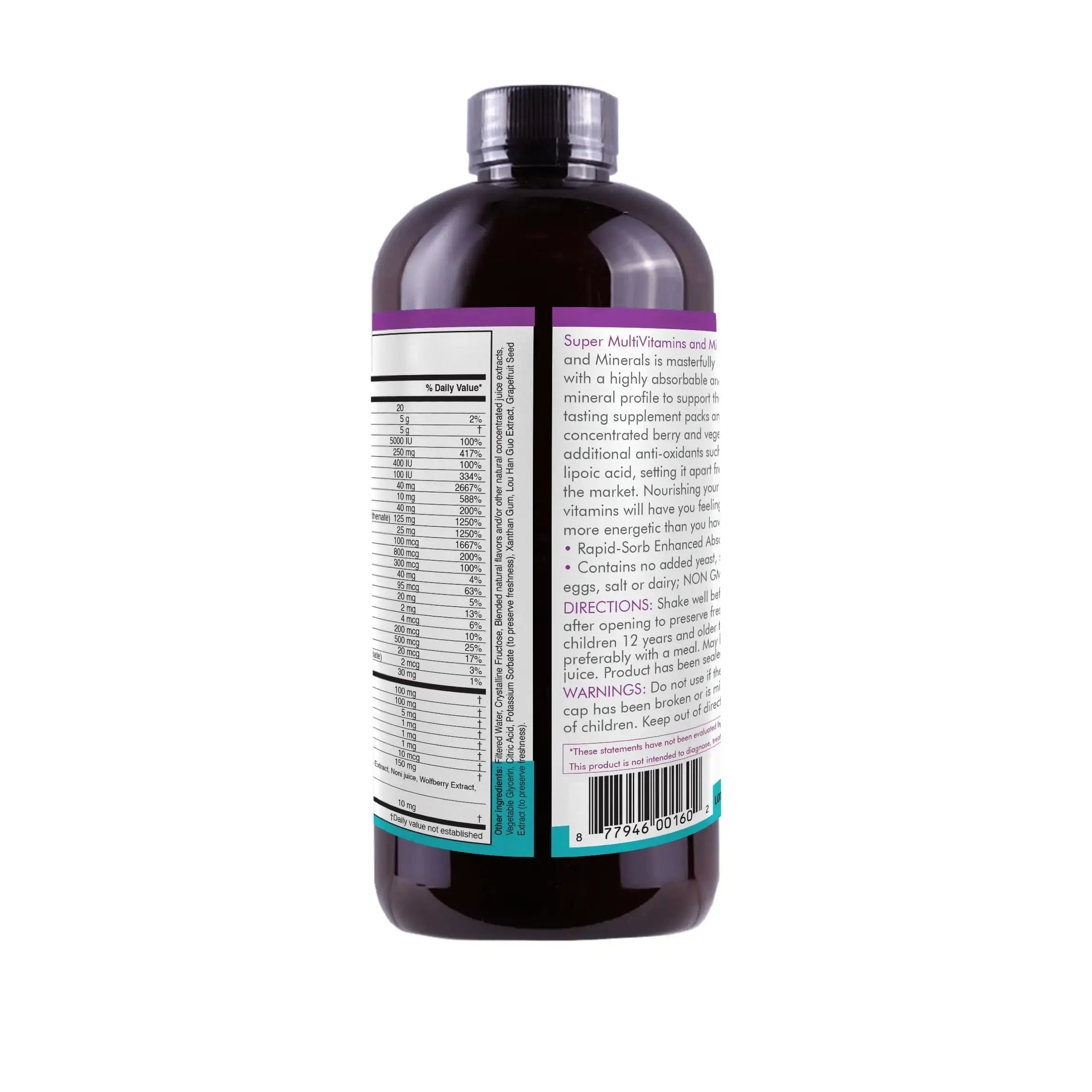 Liquid Super Multivitamin and Minerals - Premium Liquid Vitamins for Enhanced Absorption - Daily Liquid Multivitamin Supplement Life Solutions Au supplements