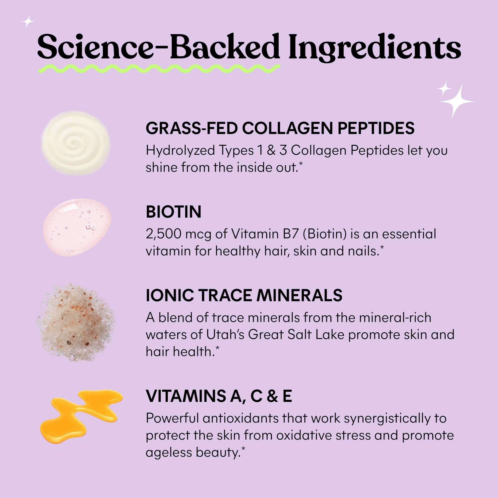 Lemme Glow Collagen Gummies for Thick Hair, Strong Nails & Healthy Skin with Multi-Collagen Peptides, Biotin, Trace Minerals, Zinc, Vitamins A, C & E
