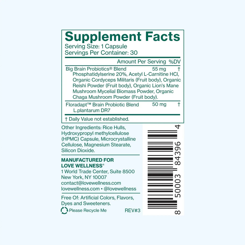 Love Wellness Daily Love Multivitamin & Big Brain Probiotics | Mind and Body Duo | Womens Vitamin and Probitoic Love Wellness Au supplements