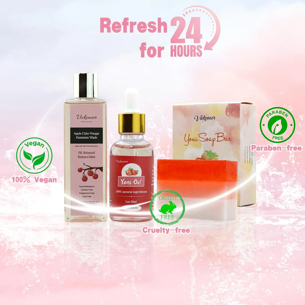 3 Pack Feminine Wash Yoni Bar Yoni Oil Set for Women, Yoni Wash for Balance Vagina PH Wetness tovaginsh Au supplements