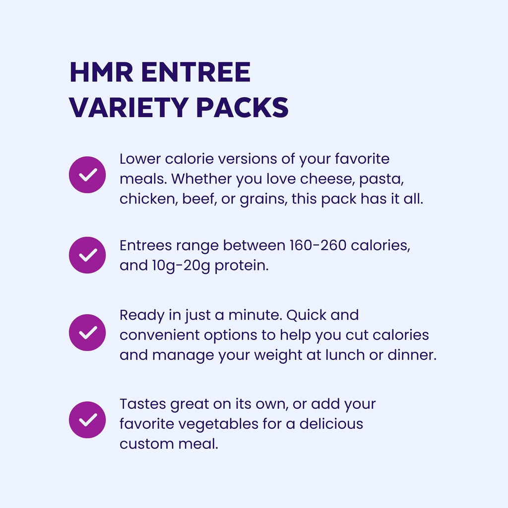 HMR Top 5 Entrée Pack | Pre-packaged Lunch or Dinner to Support Weight Loss | Pack of 5 HMR Au supplements