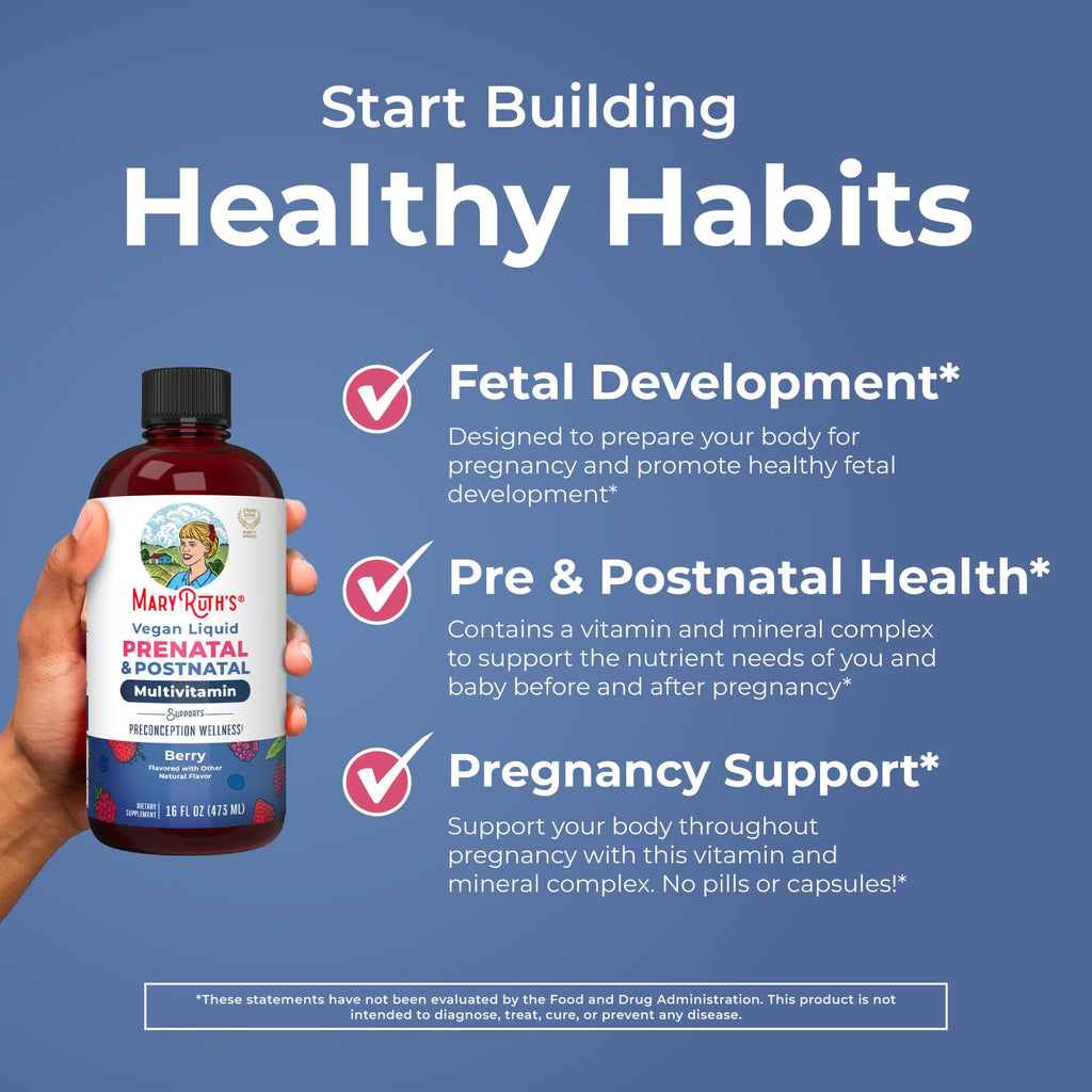MARYRUTH'S Postnatal & Prenatal Vitamins for Women | Sugar Free | Womens Multivitamin for Pre-Conception, Pregnancy & Nursing | Ginger