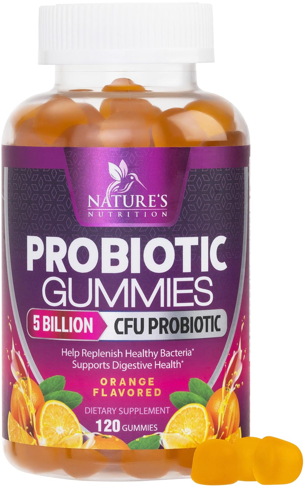 Probiotics for Digestive Health Gummies - 6 Unique Strains for Daily Immune Support & Gut Health, Supports Constipation, Gas & Bloating - Best Probiotic Supplement