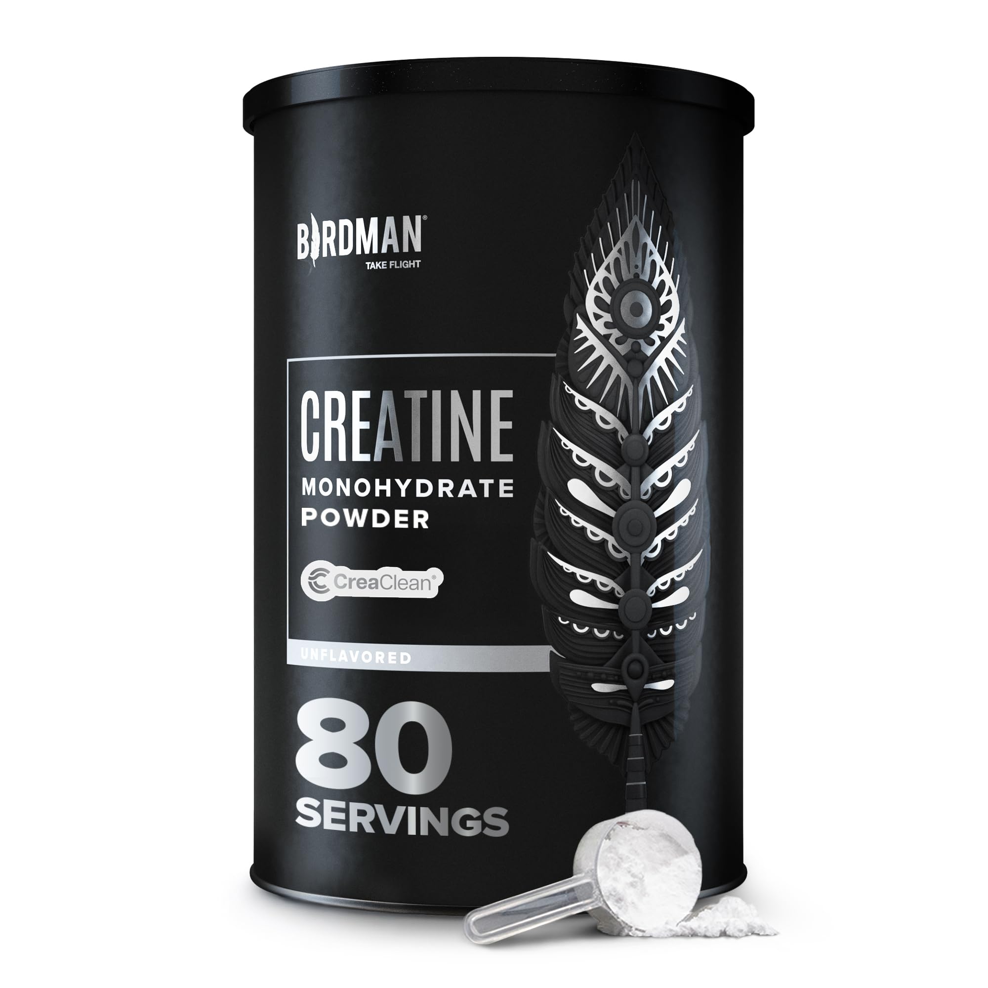 BIRDMAN Micronized Creatine Monohydrate Powder, Muscle Recovery, Caffeine Free, Creatine Pre Workout, Vegan, Post Workout, Gluten Free, Sugar Free