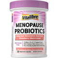 Vitalibre Menopause Probiotics for Women 70 Billion CFU, 12 Targeted Strains, Organic Prebiotics, Black Cohosh Resveratrol Red Clover Chasteberry Dong Quai, Hot Flash Night Sweat+, No Estrogen, 30 Ct Vitalibre Au supplements