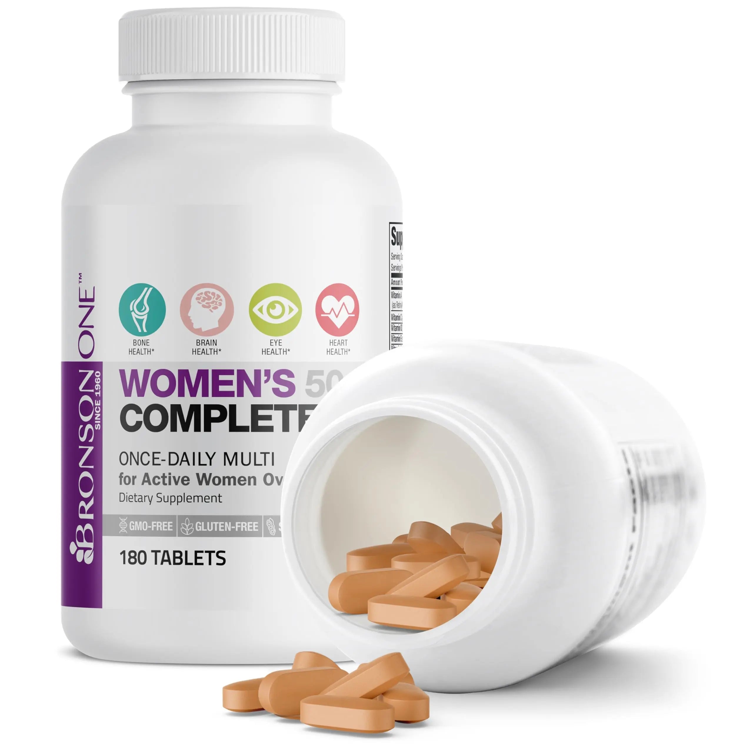 Bronson ONE Daily Women’s 50+ Complete Multivitamin Multimineral, 180 Tablets Bronson Au supplements