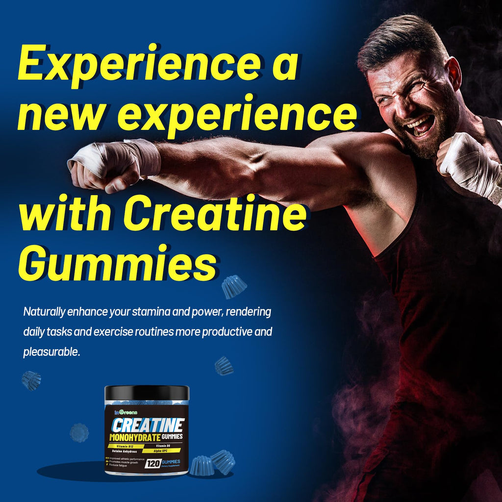 inGreens Creatine Monohydrate Gummies 6g for Men & Women 120 Count inGreens Au supplements