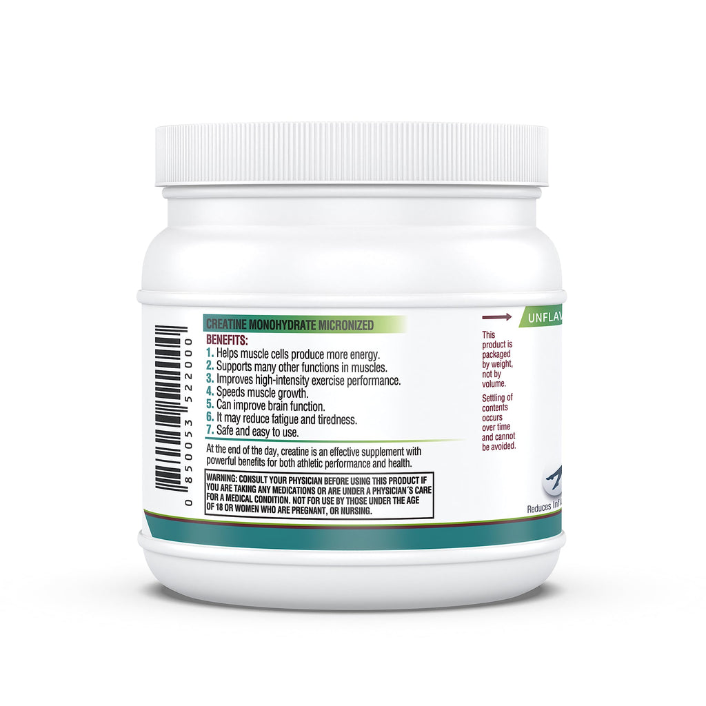 Kappa Nutrition Creatine Monohydrate Powder, Pure Amino Acid Formula, Supports Muscle Strength, Cellular Energy & Mental Focus* Gluten-Free, Keto, 2.25g per Scoop, 240 Servings, Net Wt. 1.32 LB (600g) KAPPA NUTRITION Au supplements