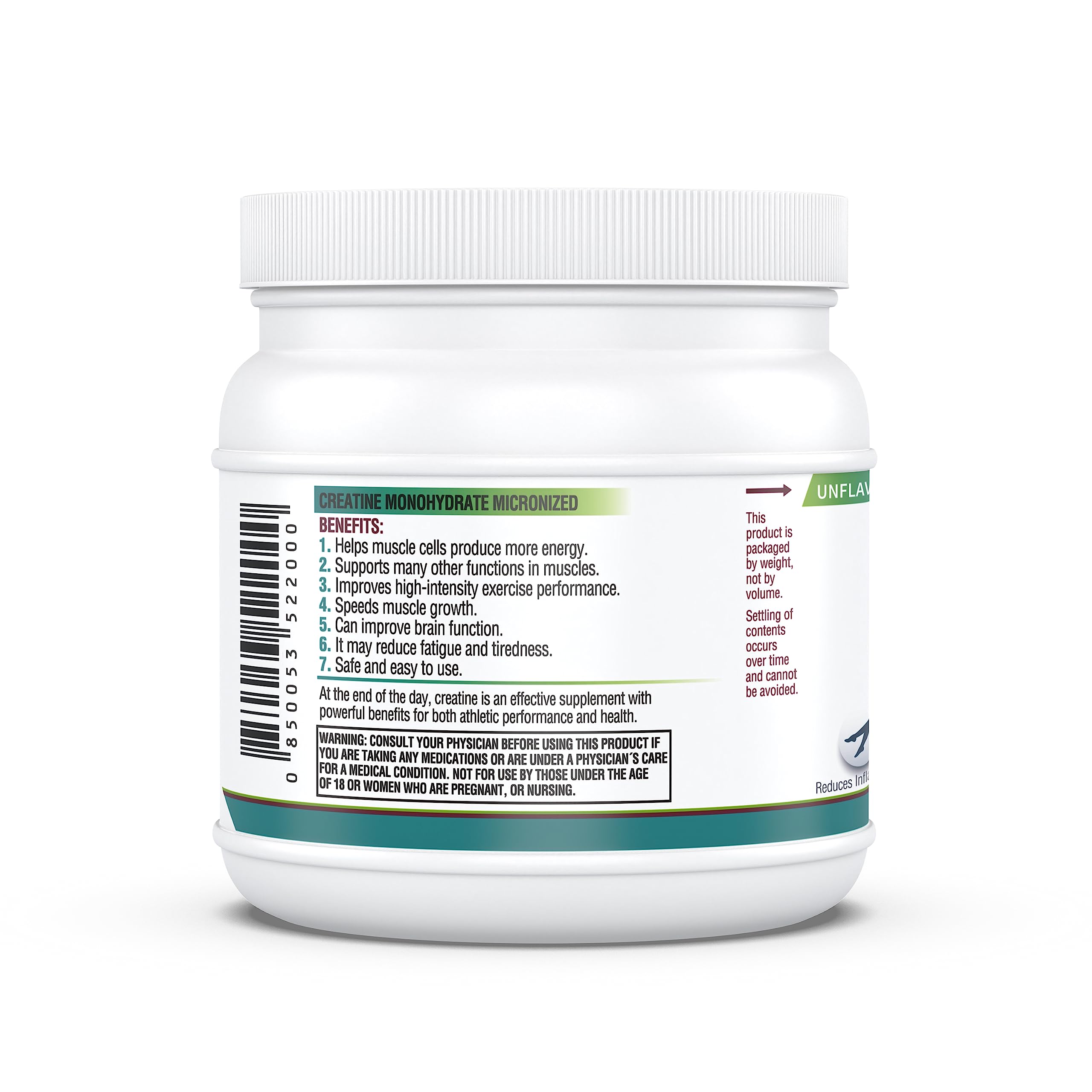 Kappa Nutrition Creatine Monohydrate Powder, Pure Amino Acid Formula, Supports Muscle Strength, Cellular Energy & Mental Focus* Gluten-Free, Keto, 2.25g per Scoop, 240 Servings, Net Wt. 1.32 LB (600g) KAPPA NUTRITION Au supplements