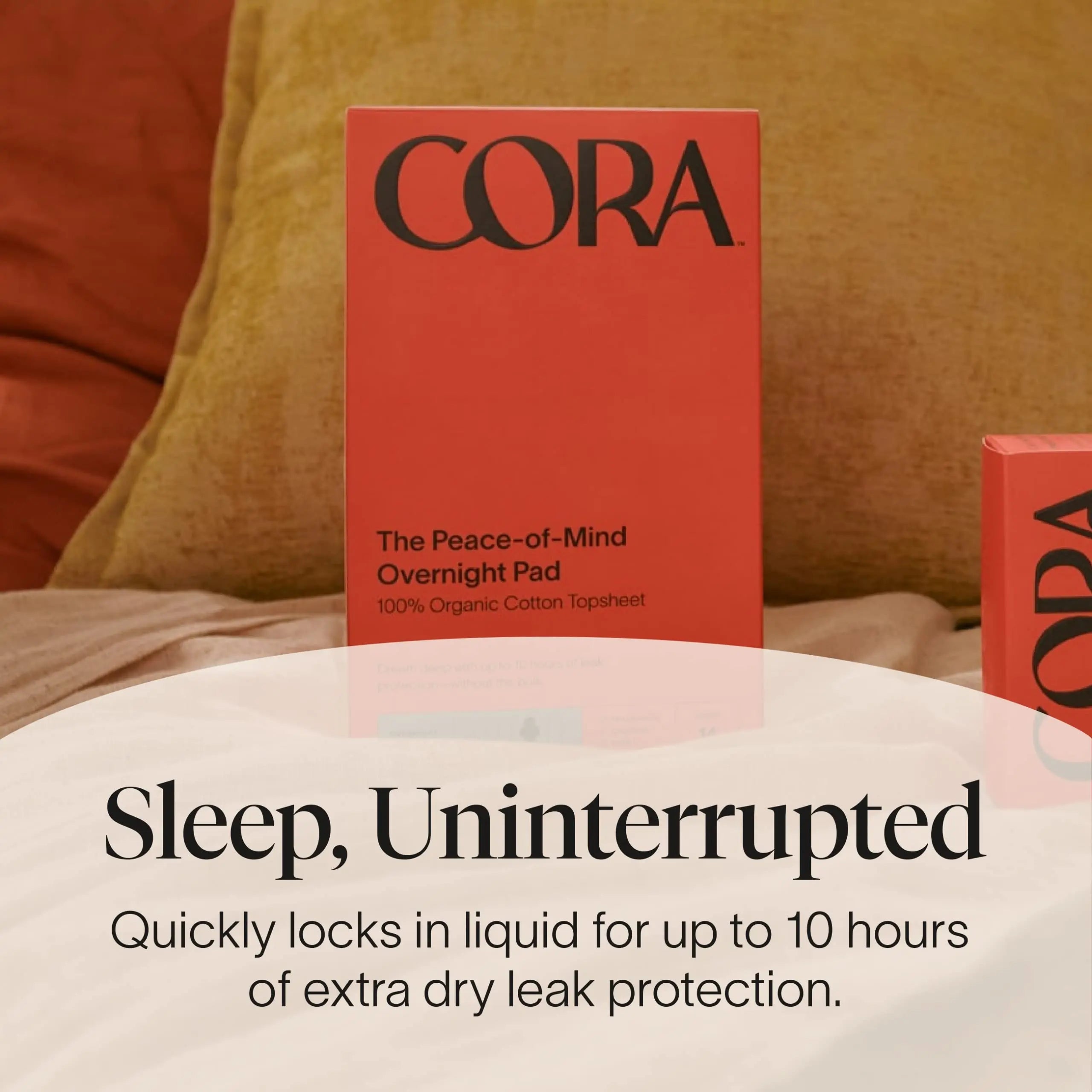 Cora Organic Pads | Ultra Thin Period Pads with Wings | Overnight Absorbency | Ultra-Absorbent Cora Au supplements