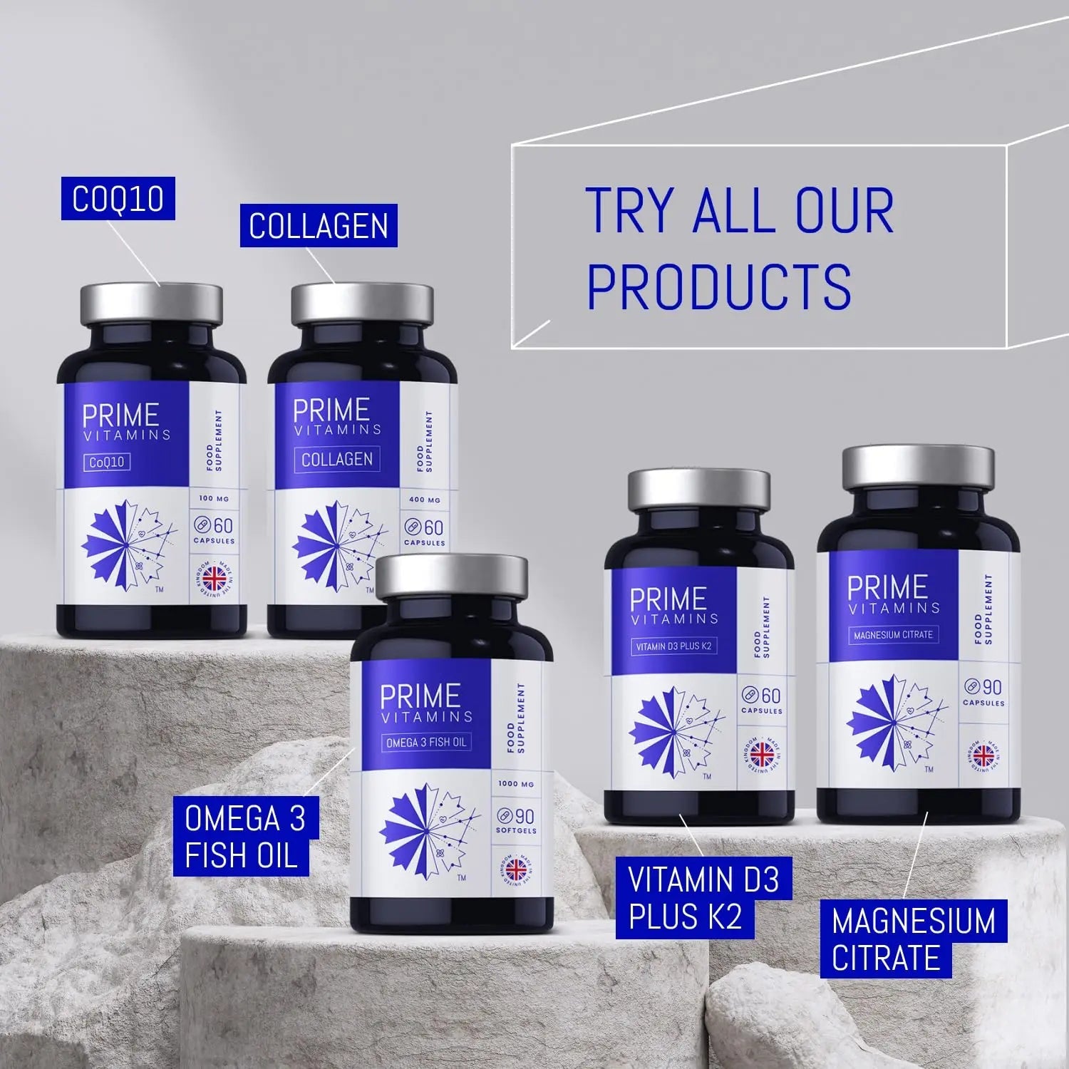 Marine Collagen 400mg | Hydrolysed Collagen Supplements for Women & Men PRIME VITAMINS Au supplements