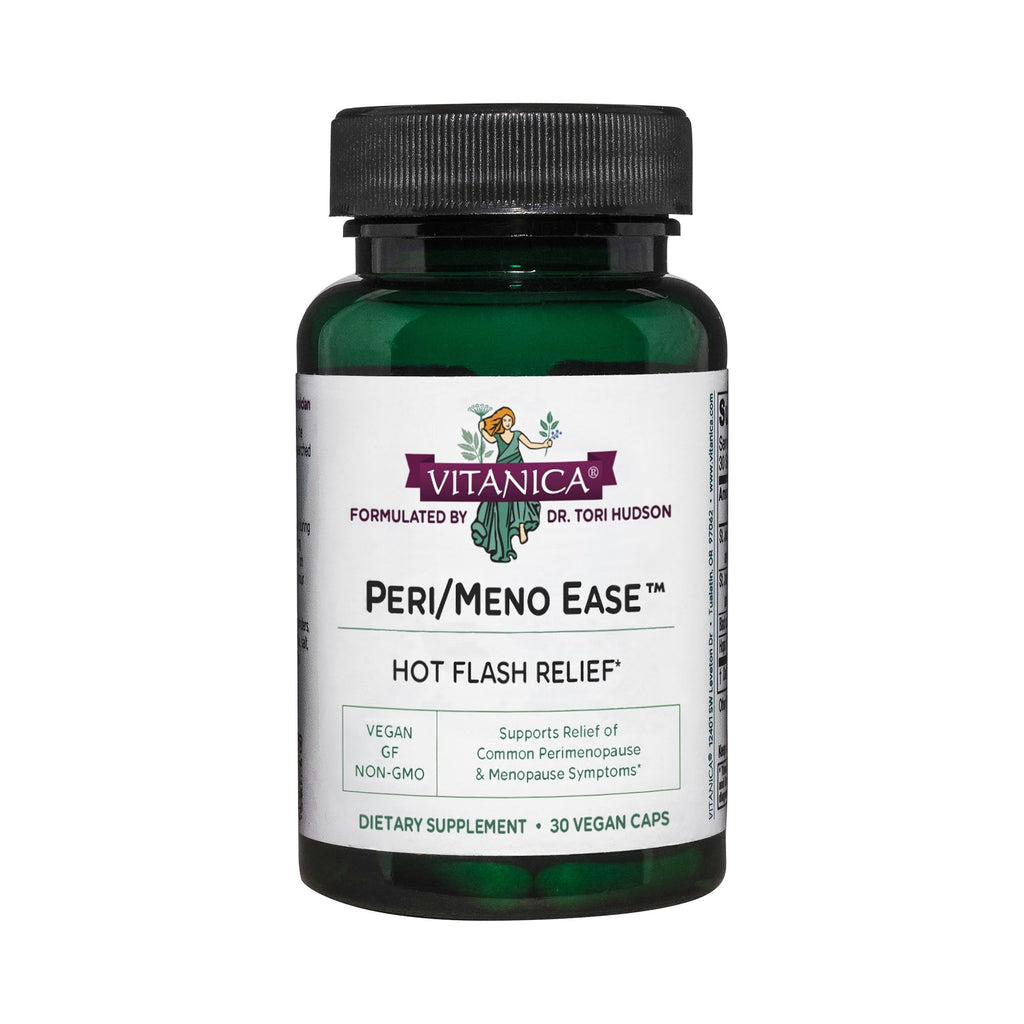 Vitanica Peri/Meno Ease - for Perimenopause and Menopause Symptoms - Hot Flash Relief with Clinically Studied Siberian Rhubarb Extract - Supports Sleep and Stress with Ashwagandha - Vegan - 30 Caps Vitanica Au supplements