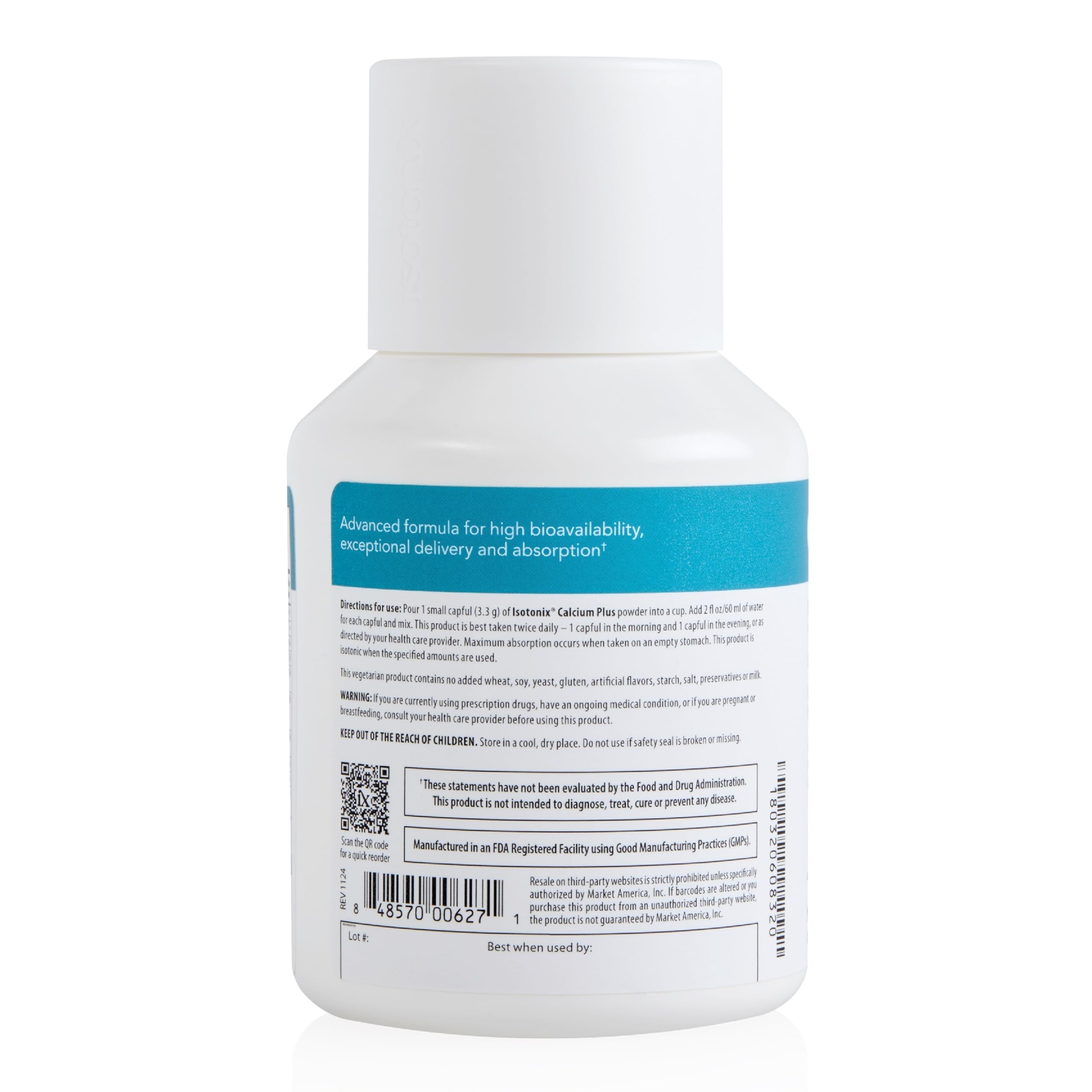 Isotonix Calcium Plus – Calcium Supplement for Women and Men with Magnesium, Vitamin D3, and Vitamin C – Fast Absorbing Isotonic Formula – Calcium Citrate & 5 Salts - 90 Servings Isotonix Au supplements