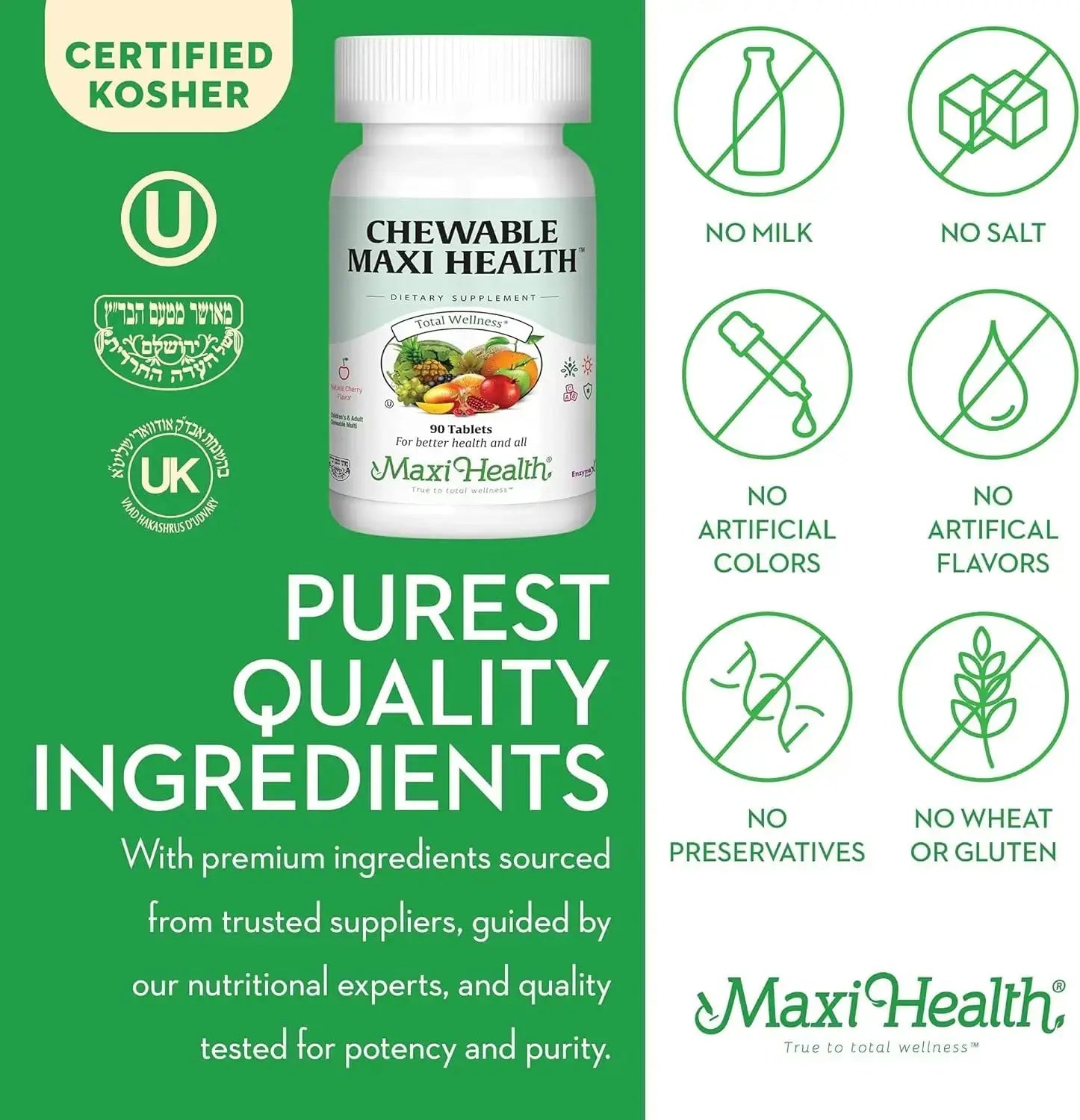 Maxi Health Chewable Multivitamin for Kids, Teens and Adults - Cherry Chewable Vitamins for Adults & Children Maxi Health Au supplements