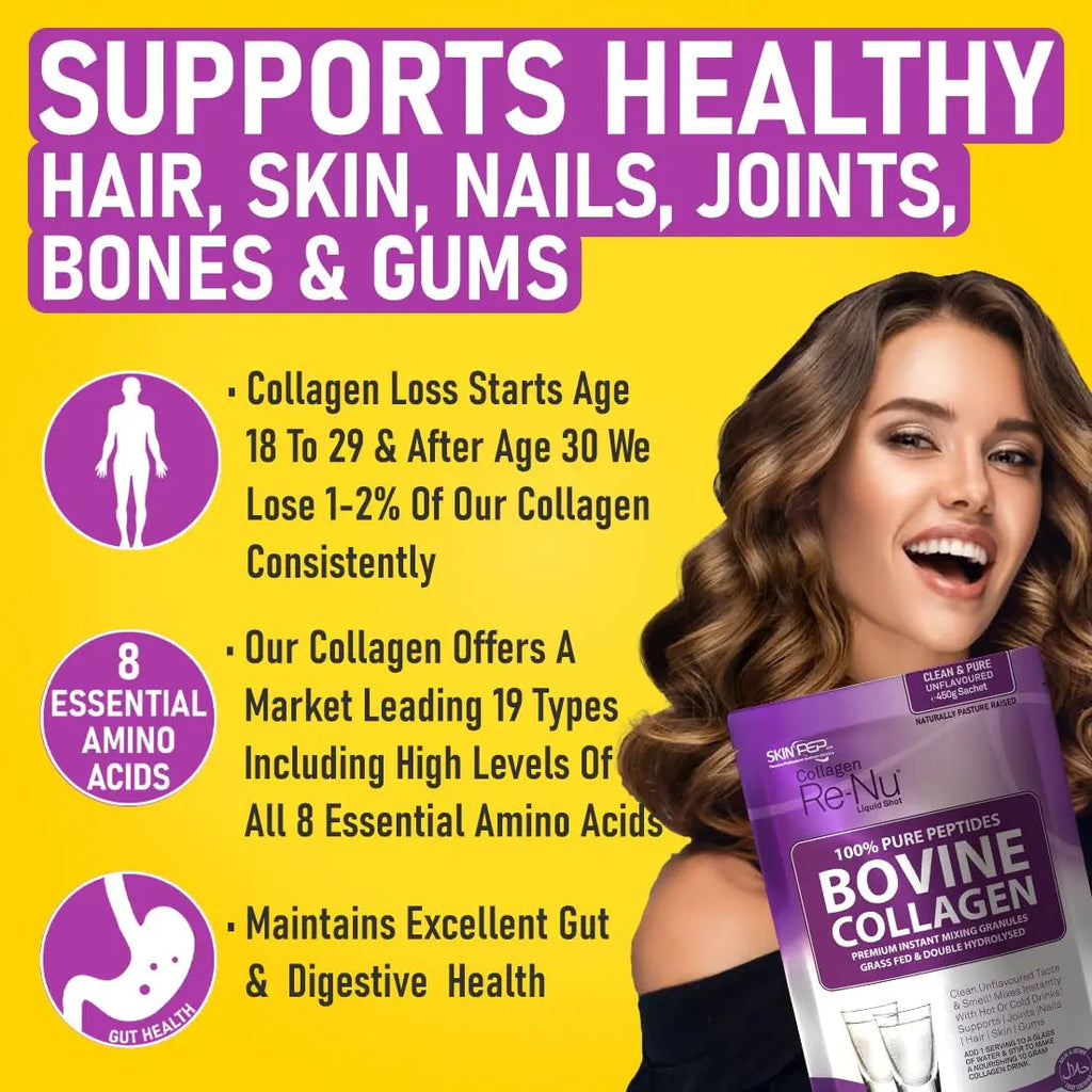 Collagen Powder, Ultra Premium Hydrolysed Bovine Collagen Peptides by SkinPep Skin Pep Au supplements