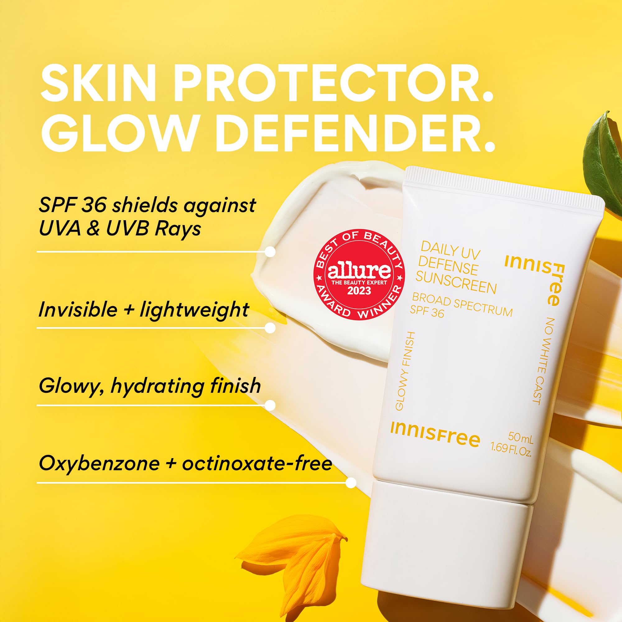 Innisfree Daily UV Defense SPF 36 – Korean Face Sunscreen, Invisible Finish, Broad Spectrum,