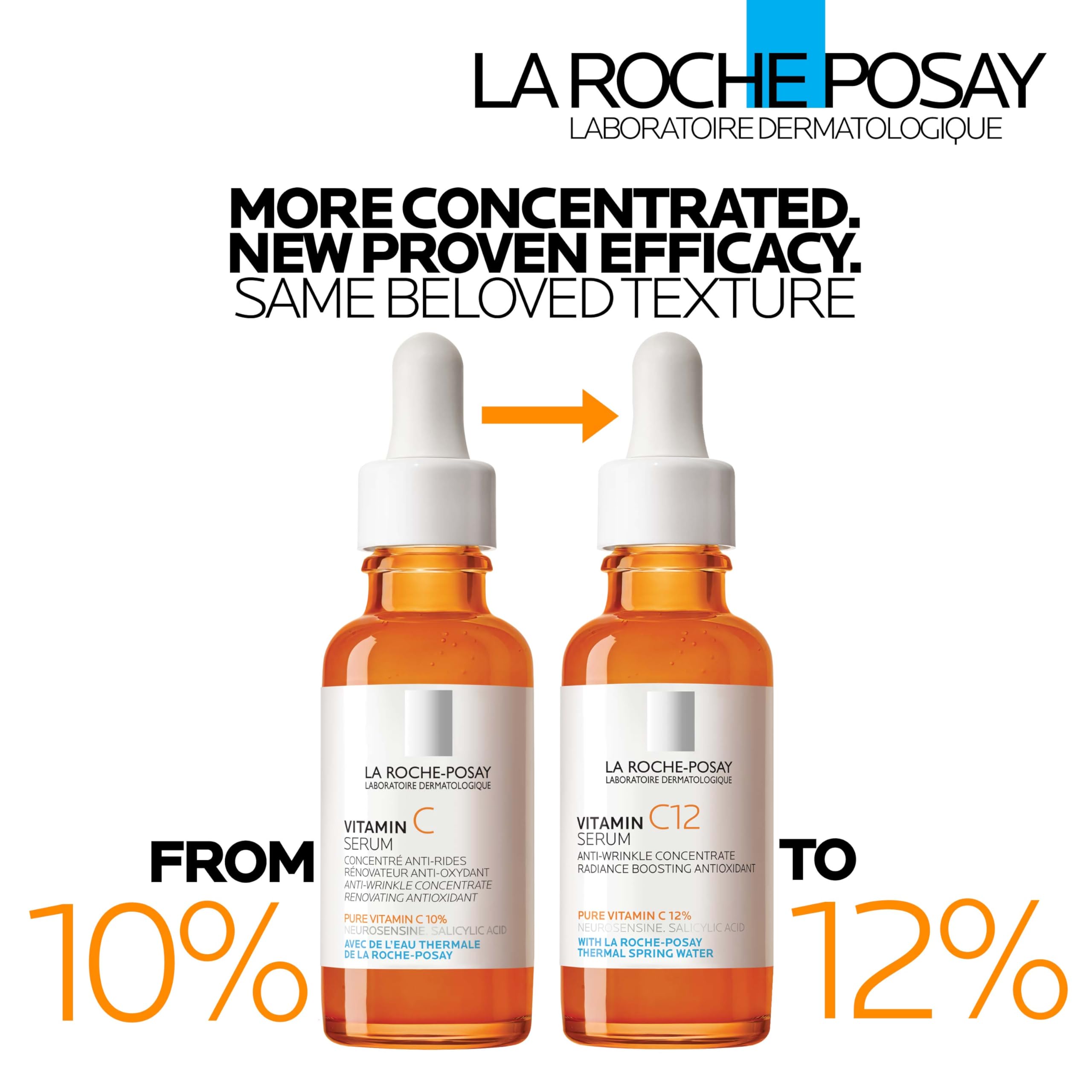 La Roche-Posay Pure Vitamin C Serum For Face With Hyaluronic Acid & Salicylic Acid, Hydrating & Brightening Serum