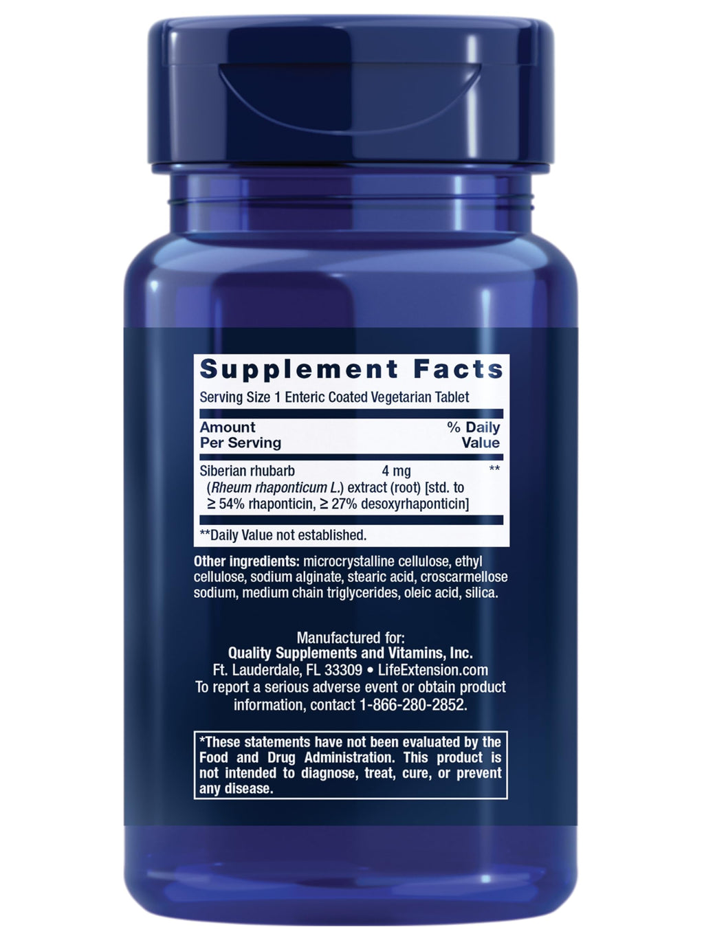 Life Extension Menopause Relief – Siberian Rhubarb, Menopause Supplement for Women, Ease hot Flashes, Mood Swings, Night Sweats Relief, Hormone-Free, Gluten-Free, Non-GMO, Vegetarian, 30 Tablets Life Extension Au supplements