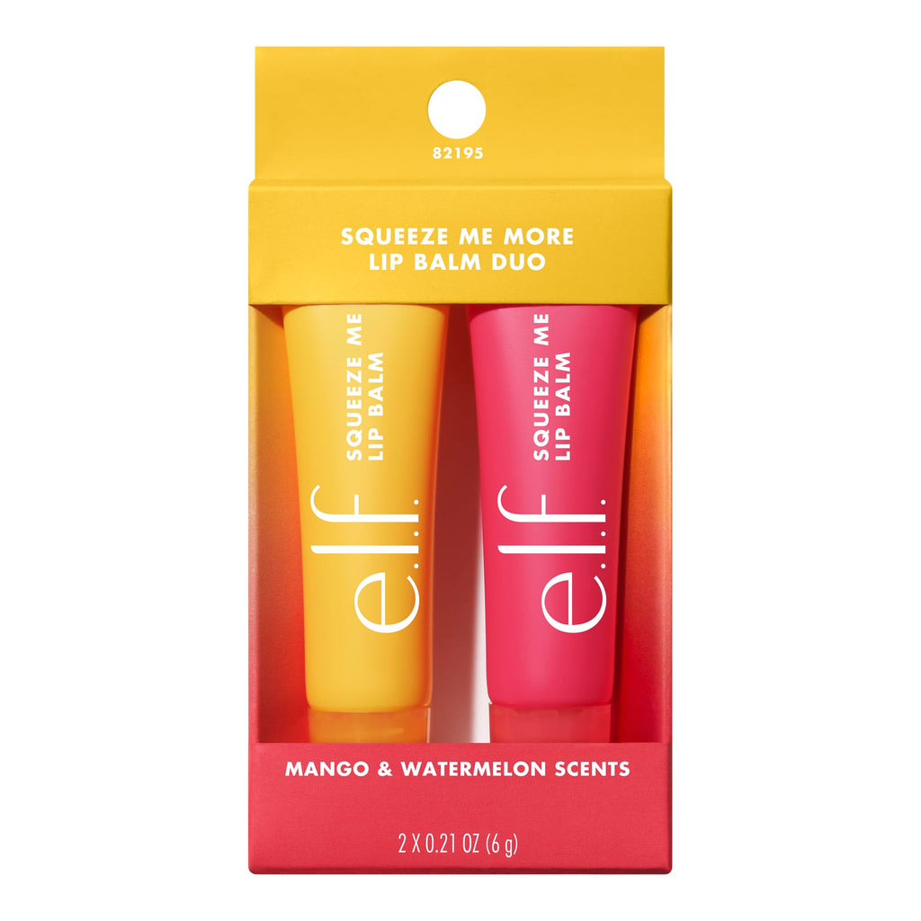 e.l.f. Squeeze Me More Lip Balm Duo, Moisturizing Balm For A Sheer Tint Of Color, Made With Hyaluronic Acid