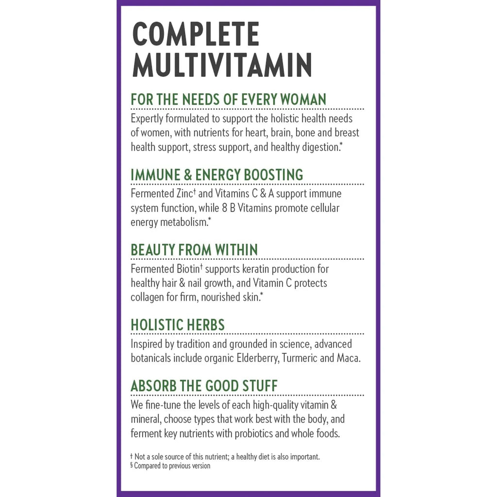 New Chapter Women's Multivitamin for Immune, Beauty + Energy Support with 20+ Nutrients -- Every Woman's One Daily New Chapter Au supplements