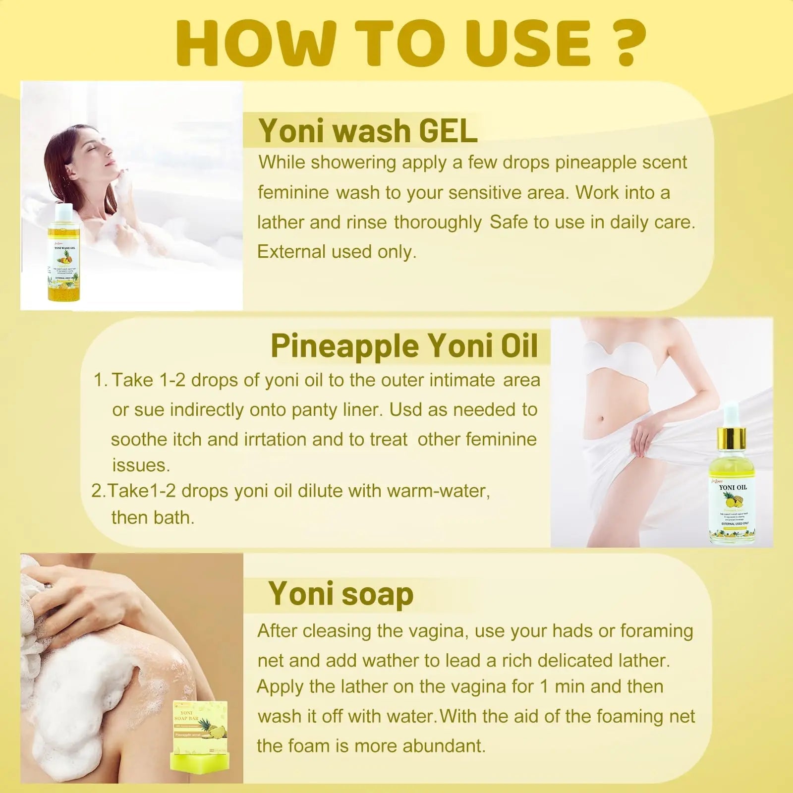 Yoni Wash Yoni Oil Yoni Bar Soap, Women ph Balance, Feminine Wash for Women Remove Odor Moisturizing forvirness Au supplements