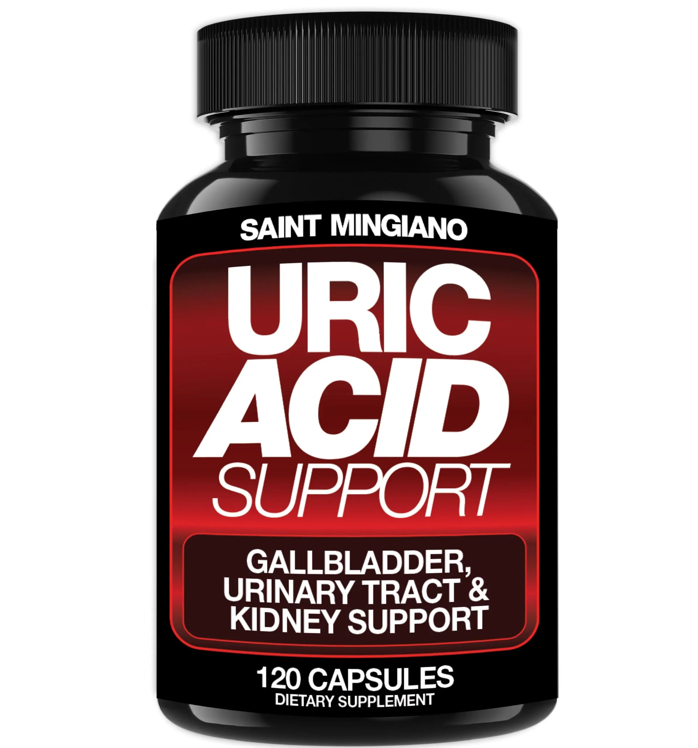 Saint Mingiano Uric Acid Flush for Gout Support -120 Capsules - Supports Kidney Cleanse Detox & Repair, Gallbladder & Urinary Tract Issues - Essential for Detox & Joint Support - Cranberry Extract Saint Mingiano Au supplements