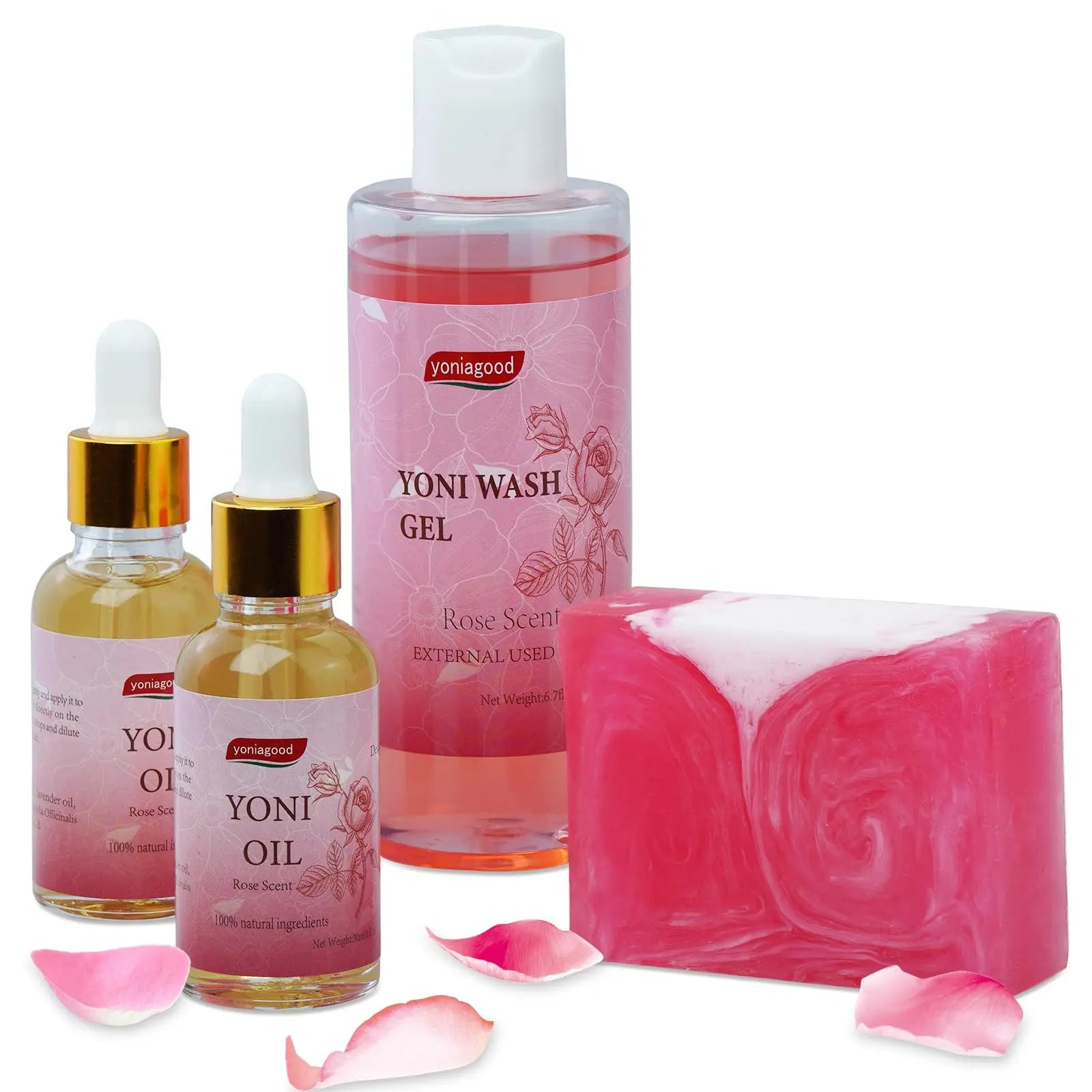4 pack Yoni Wash Yoni Essential Oil Soap for Women Set, 2 * 30ml Feminine Oil, 6.7 fl.oz Feminine Wash yoniagood Au supplements